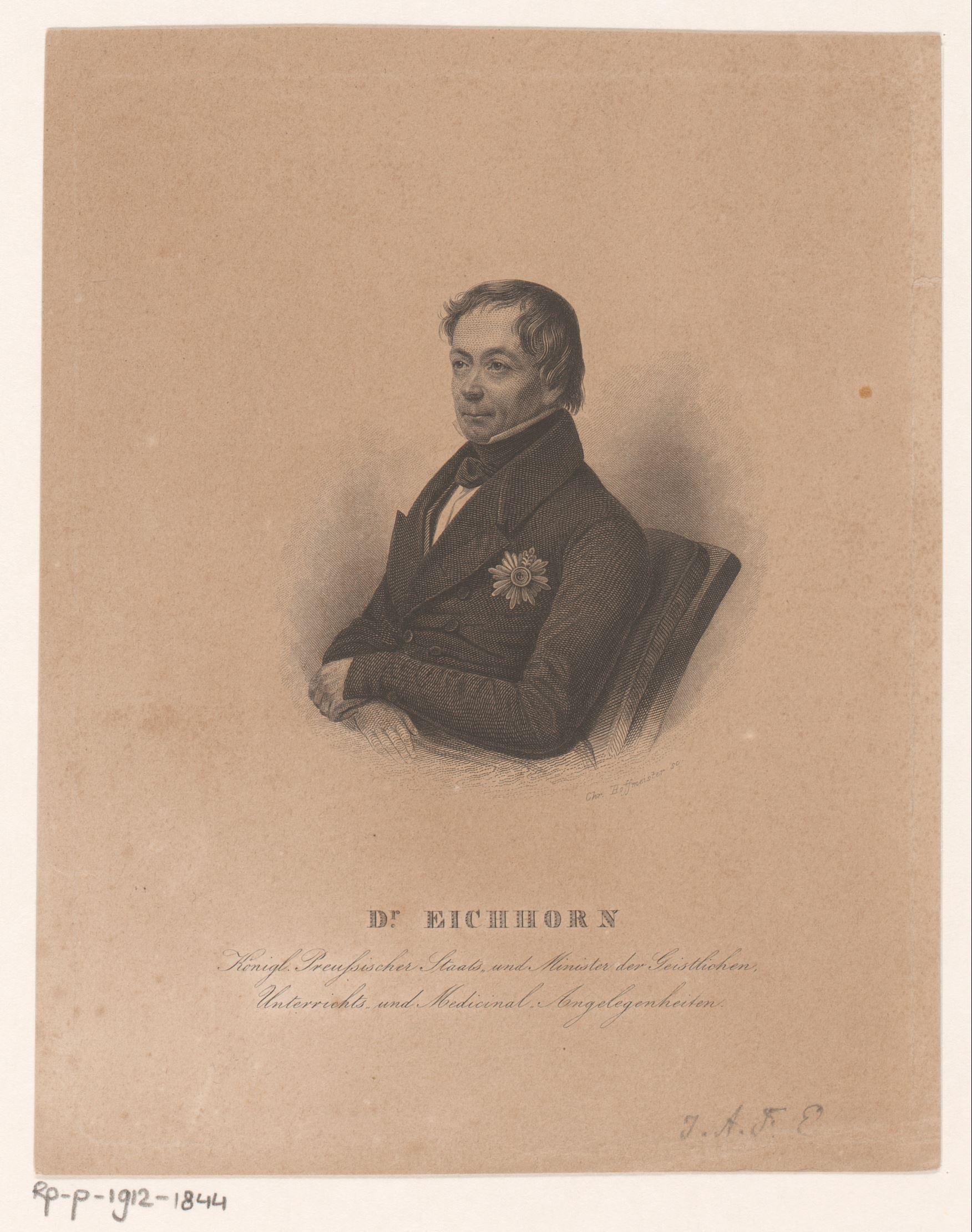Portret van Friedrich Eichhorn