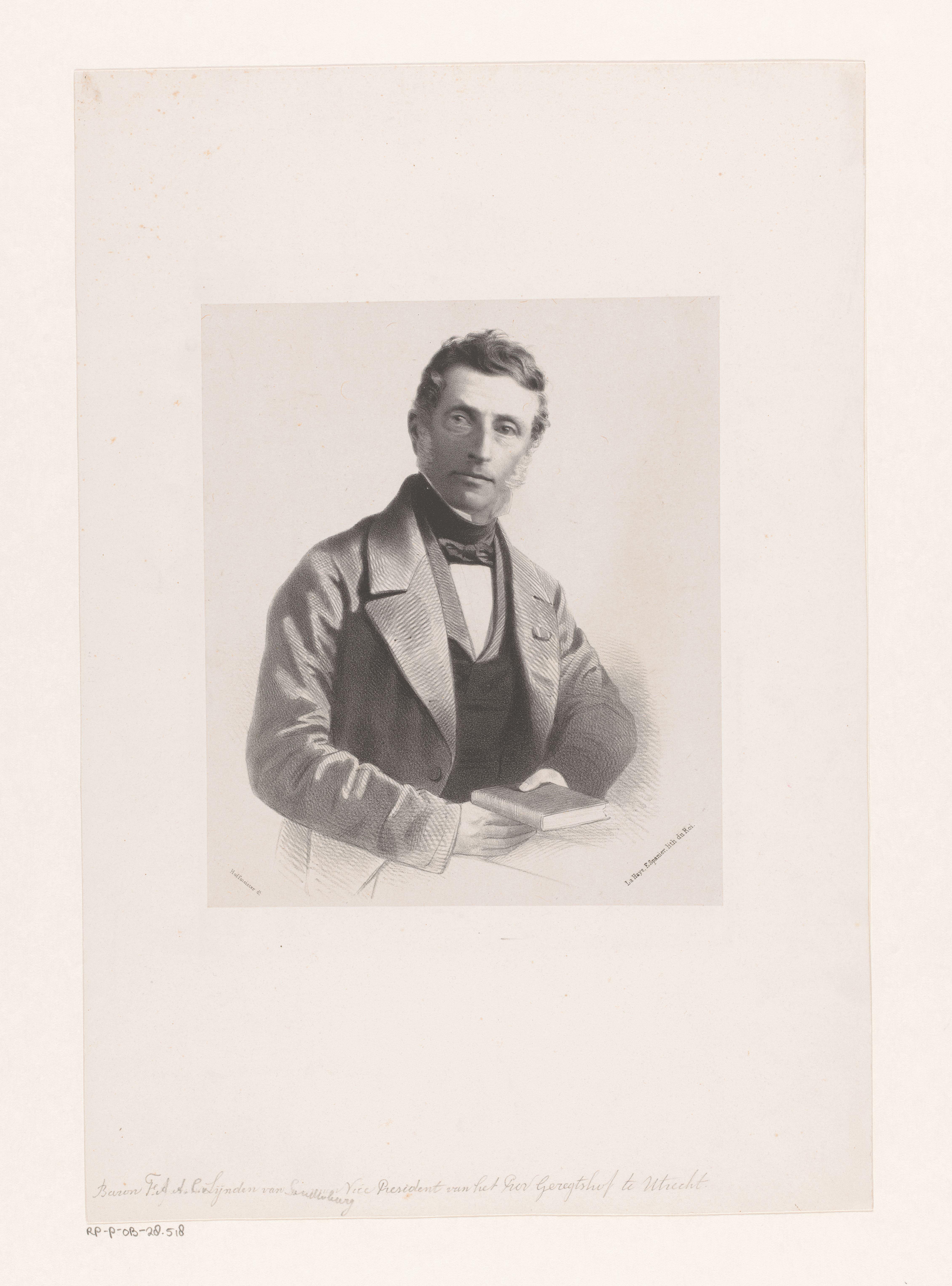 Portret van Frederik August Alexander Carel van Lijnden van Sandenburg