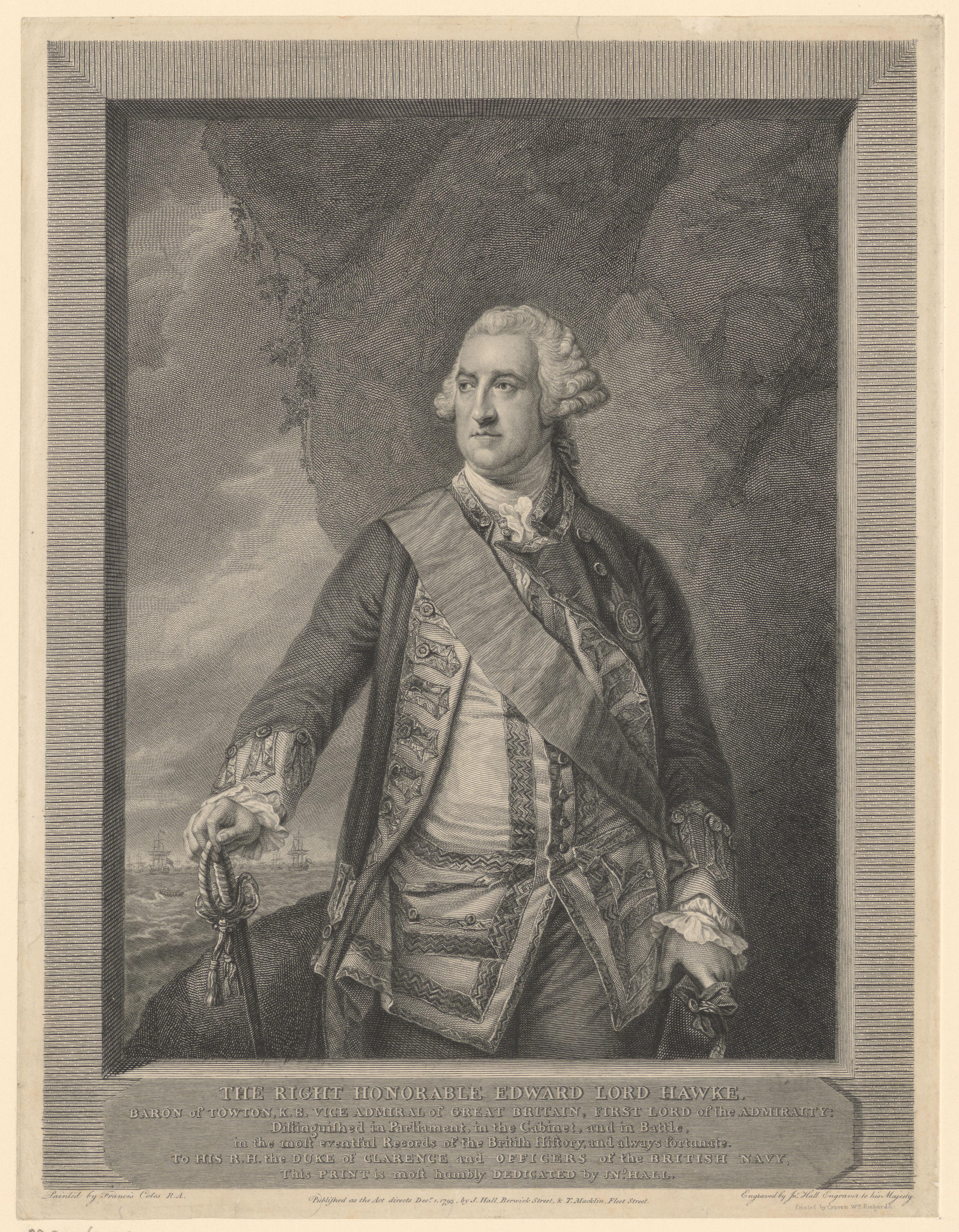 Portret van Edward Hawke