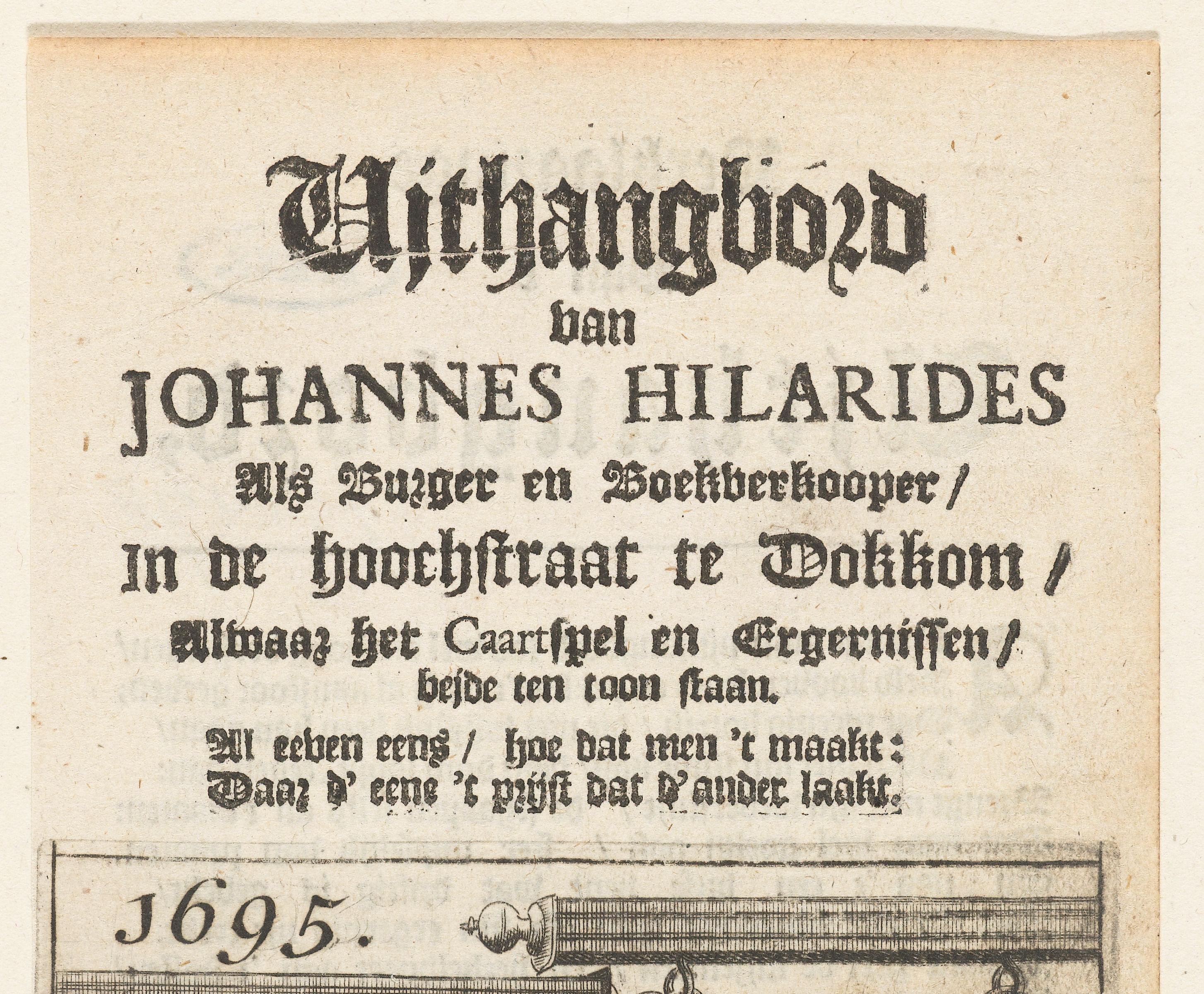 Uithangbord met bijbel en speelkaarten