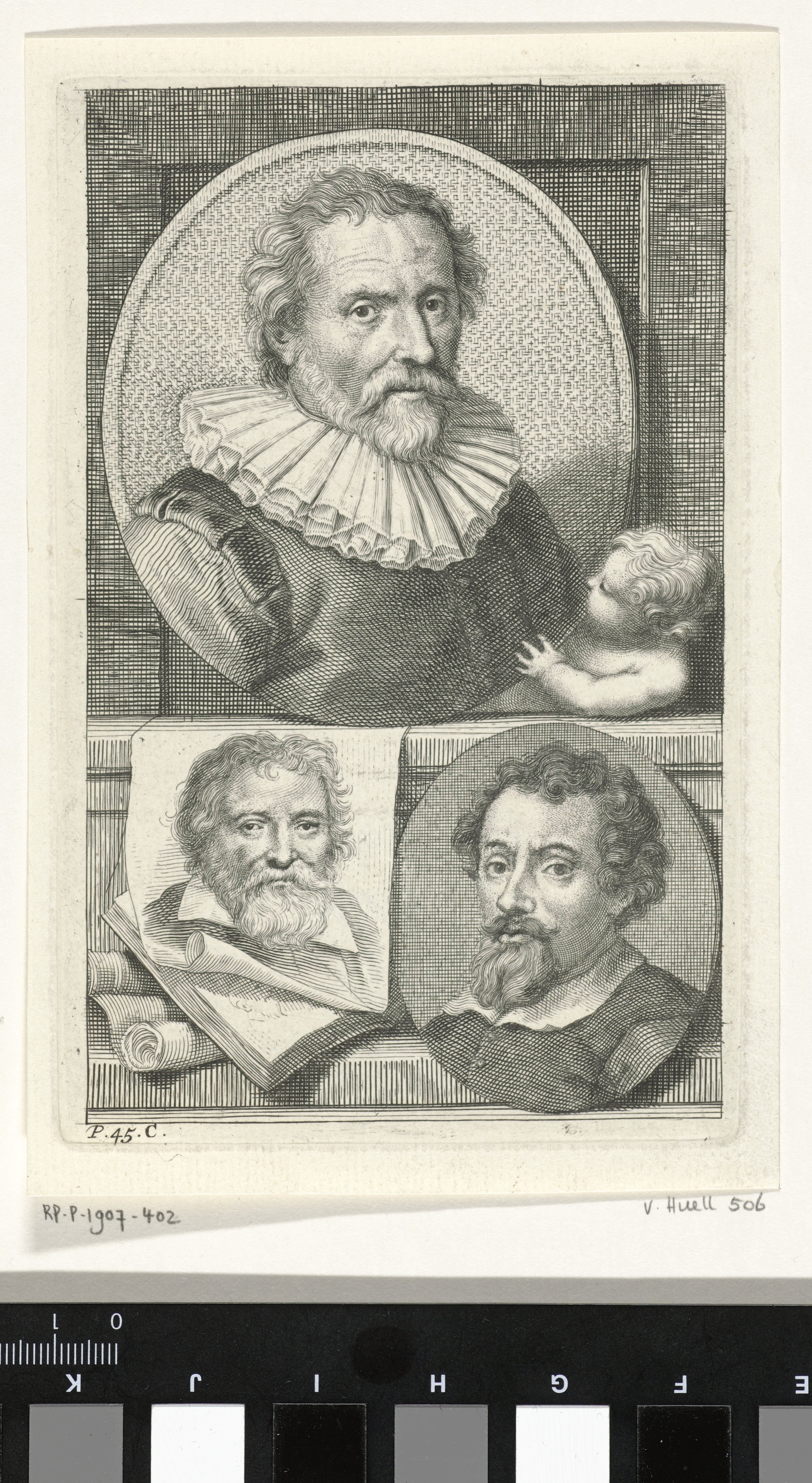 Portretten van Abraham Bloemaert, Adam Elsheimer en Adam van Noort