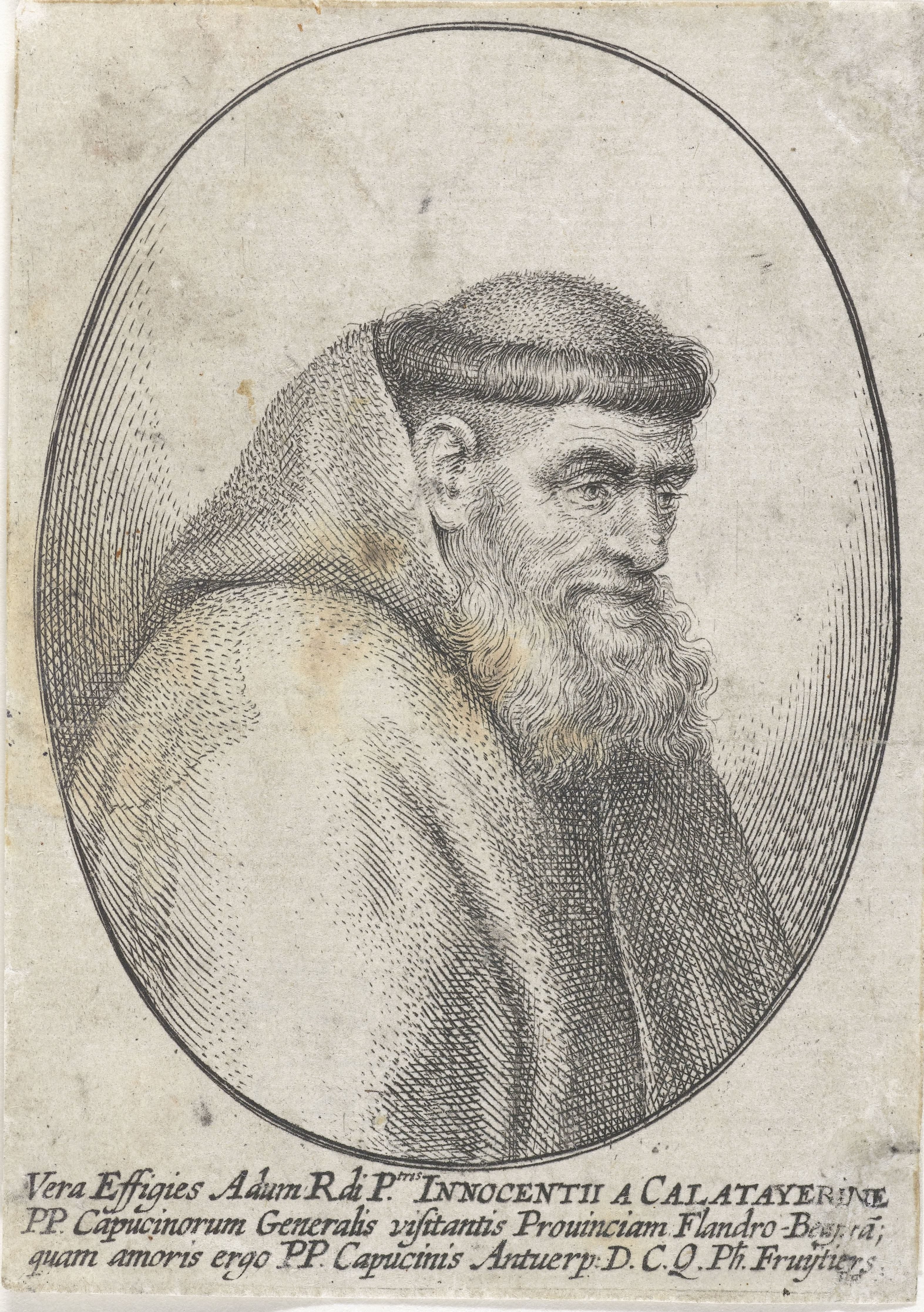 Portret van Innocentius de Calataverone, generaal der Capucijnen
