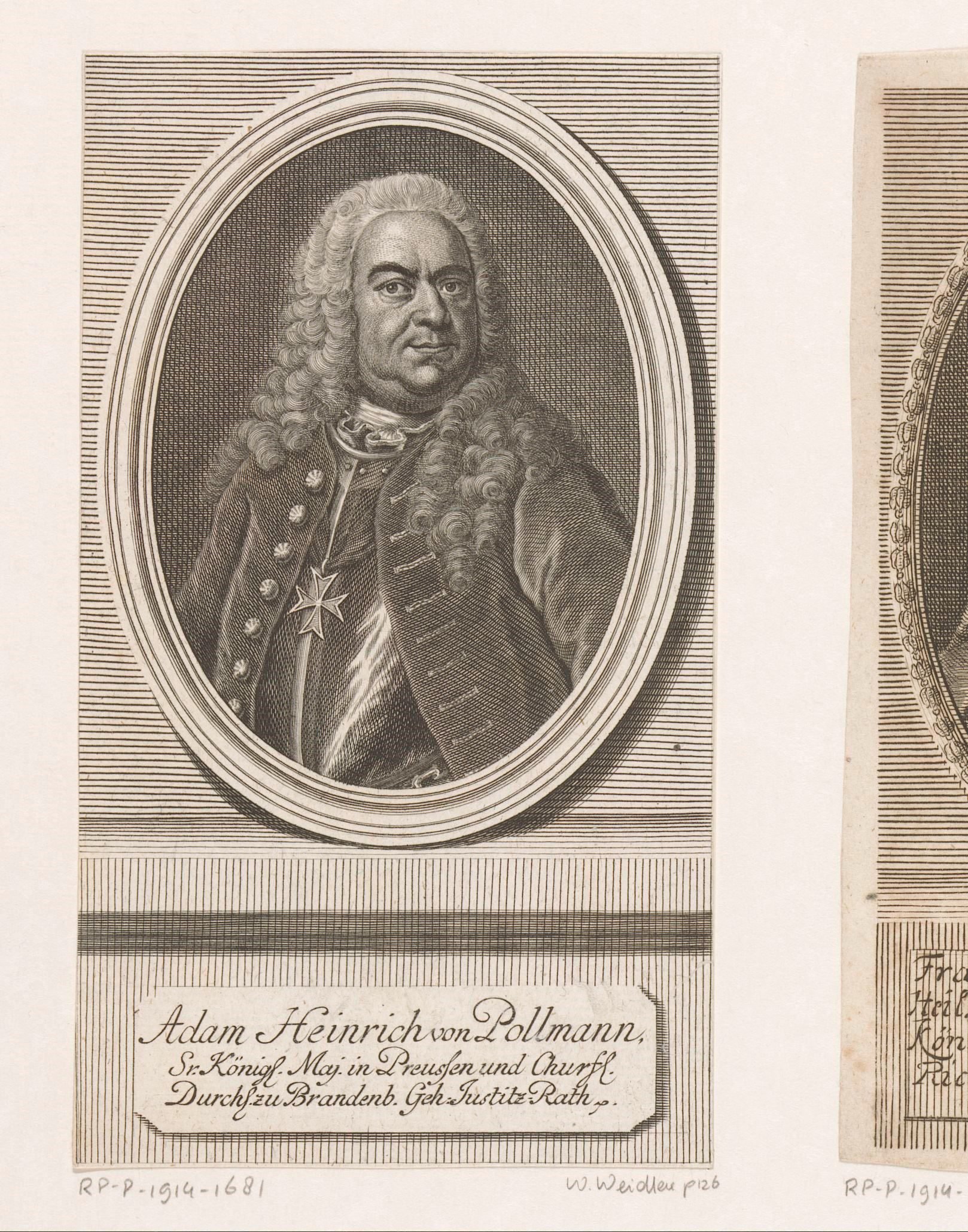 Portret van Adam Heinrich von Pollmann