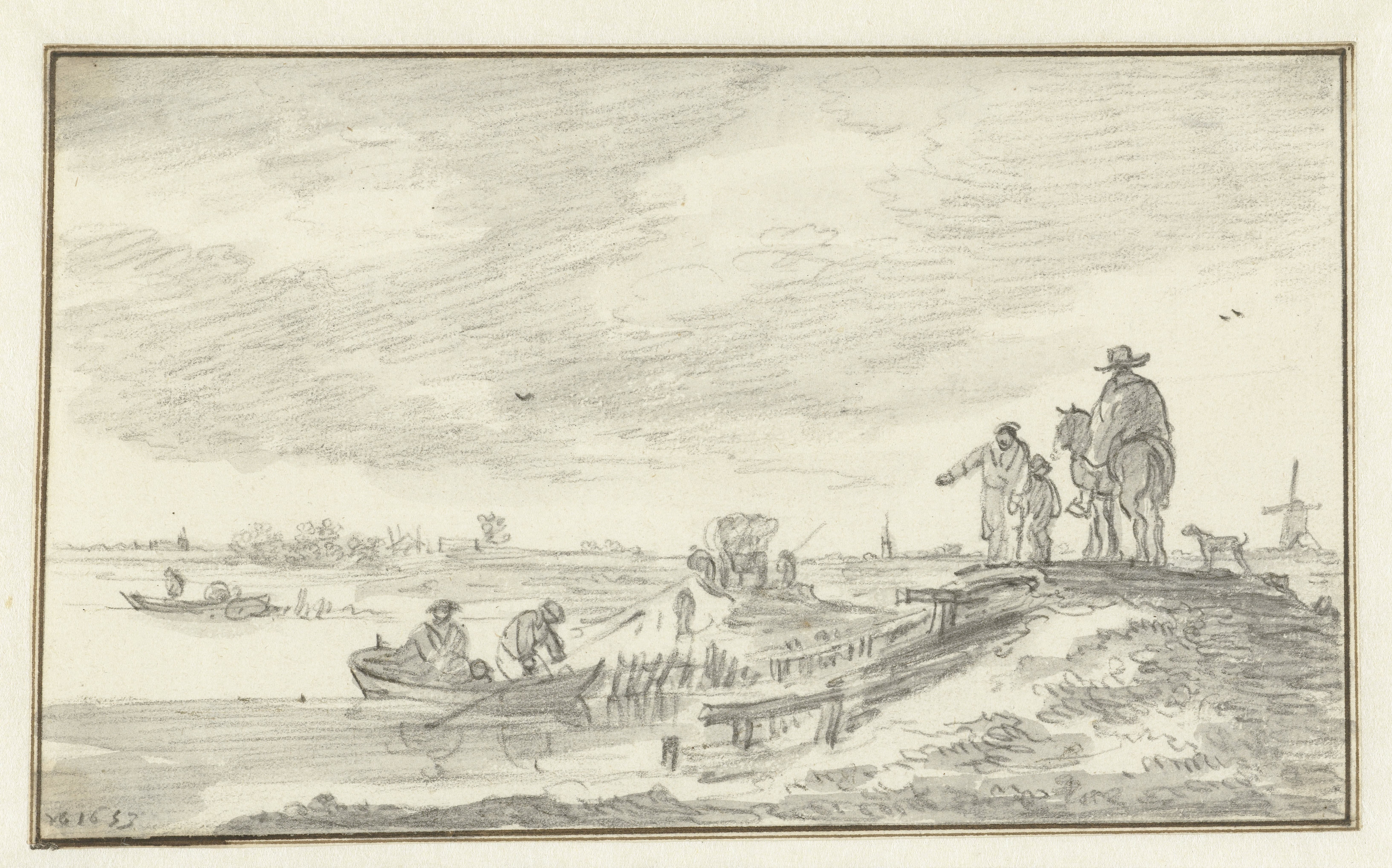 Landweg langs een vaart