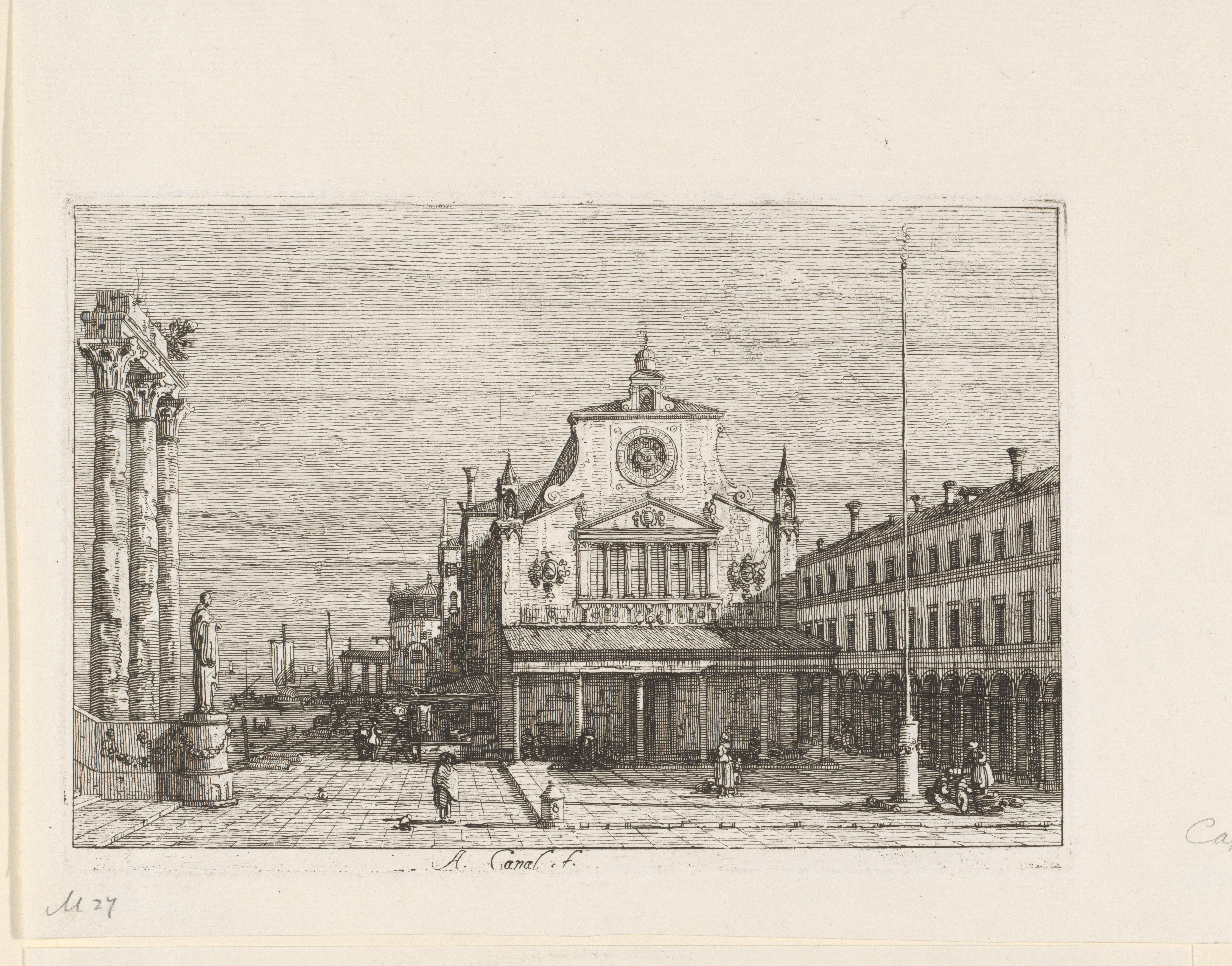 Fantasiegezicht op de S. Giacomo di Rialto