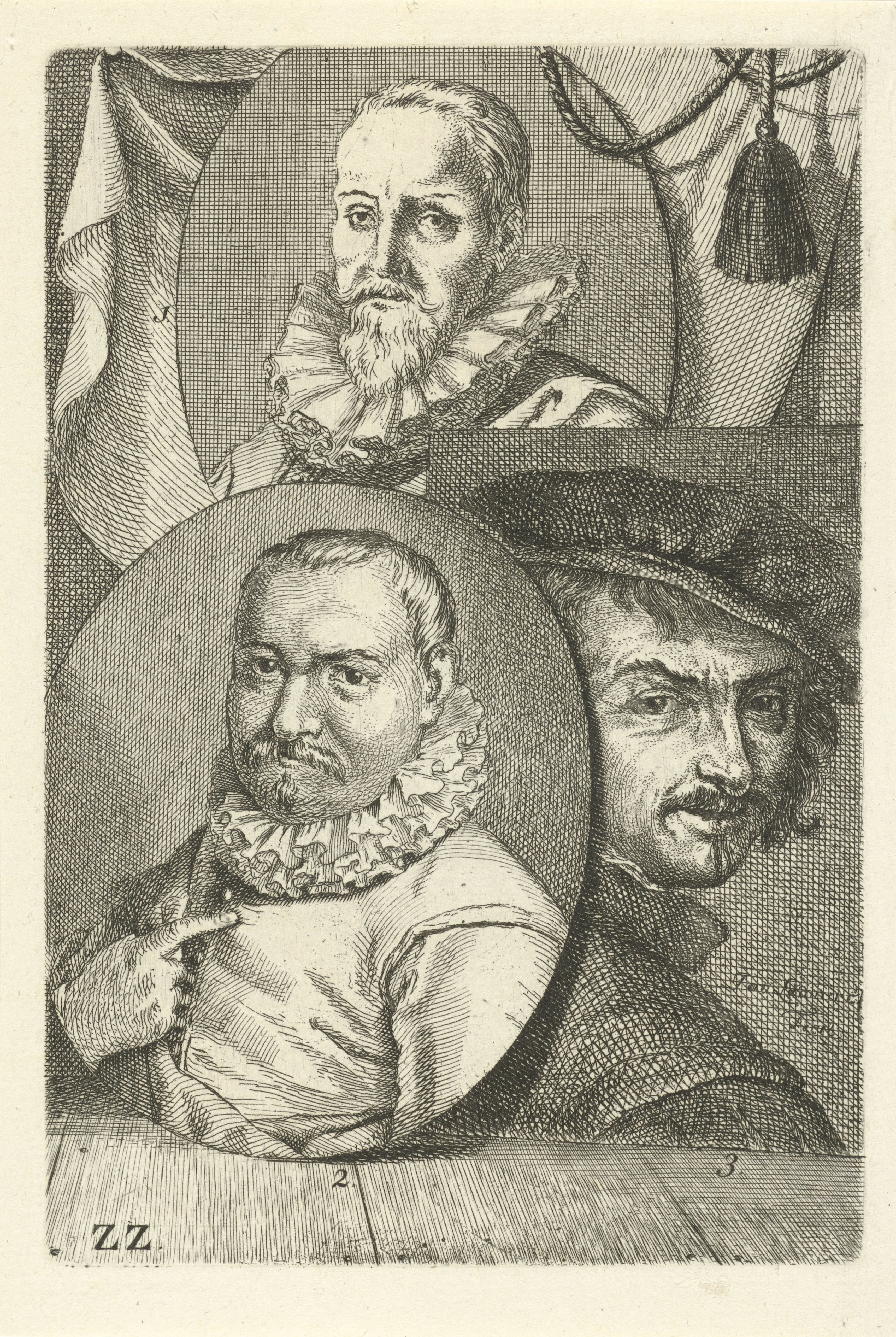Portretten van Aart Jansz. Druyvestein, Roelant Savery en Frans Hals