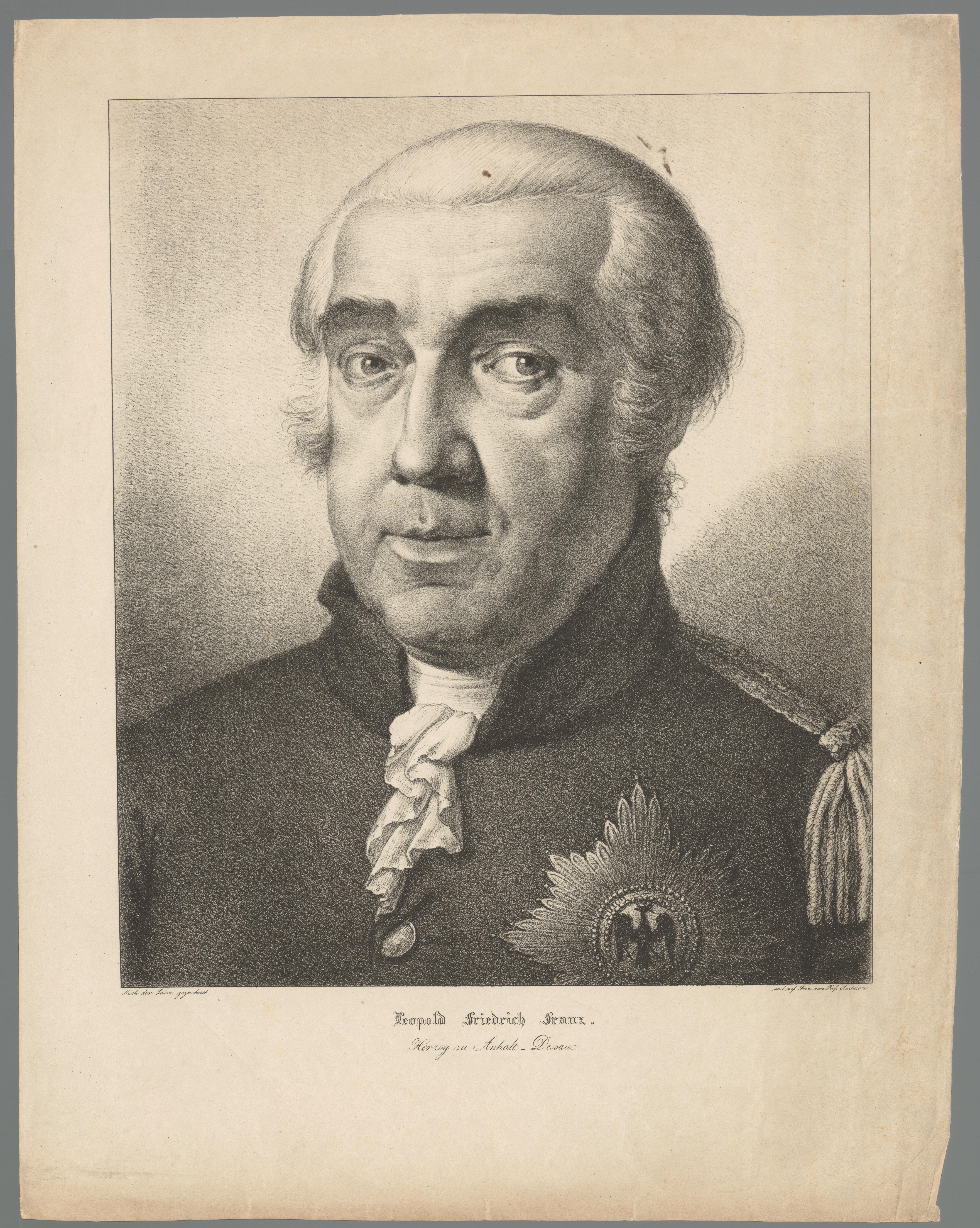 Portret van Leopold Friedrich Franz von Anhalt-Dessau III