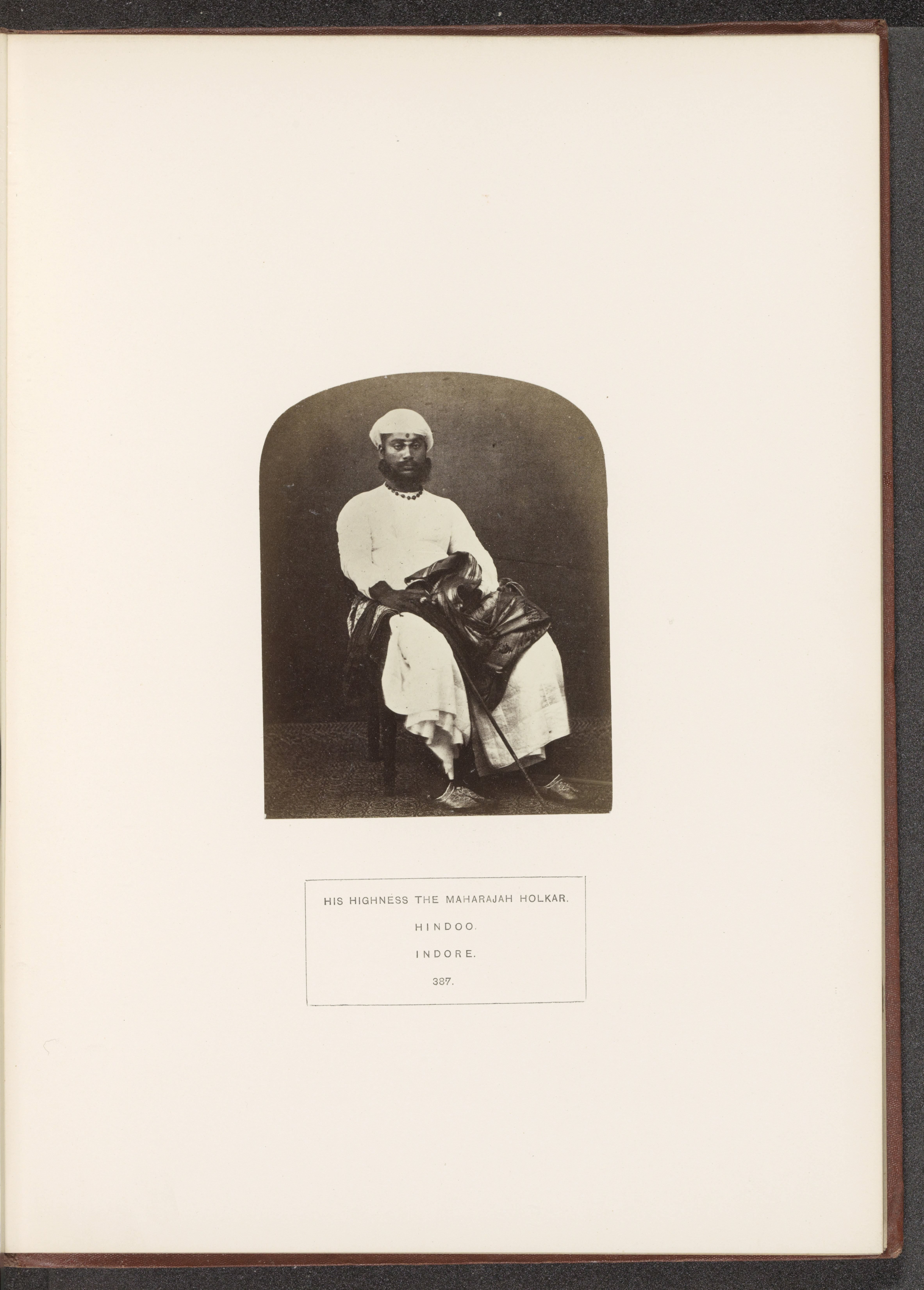 Portrait of Tukoji Rao Holkar, the Maharaja of Indore, Madhya Pradesh, India