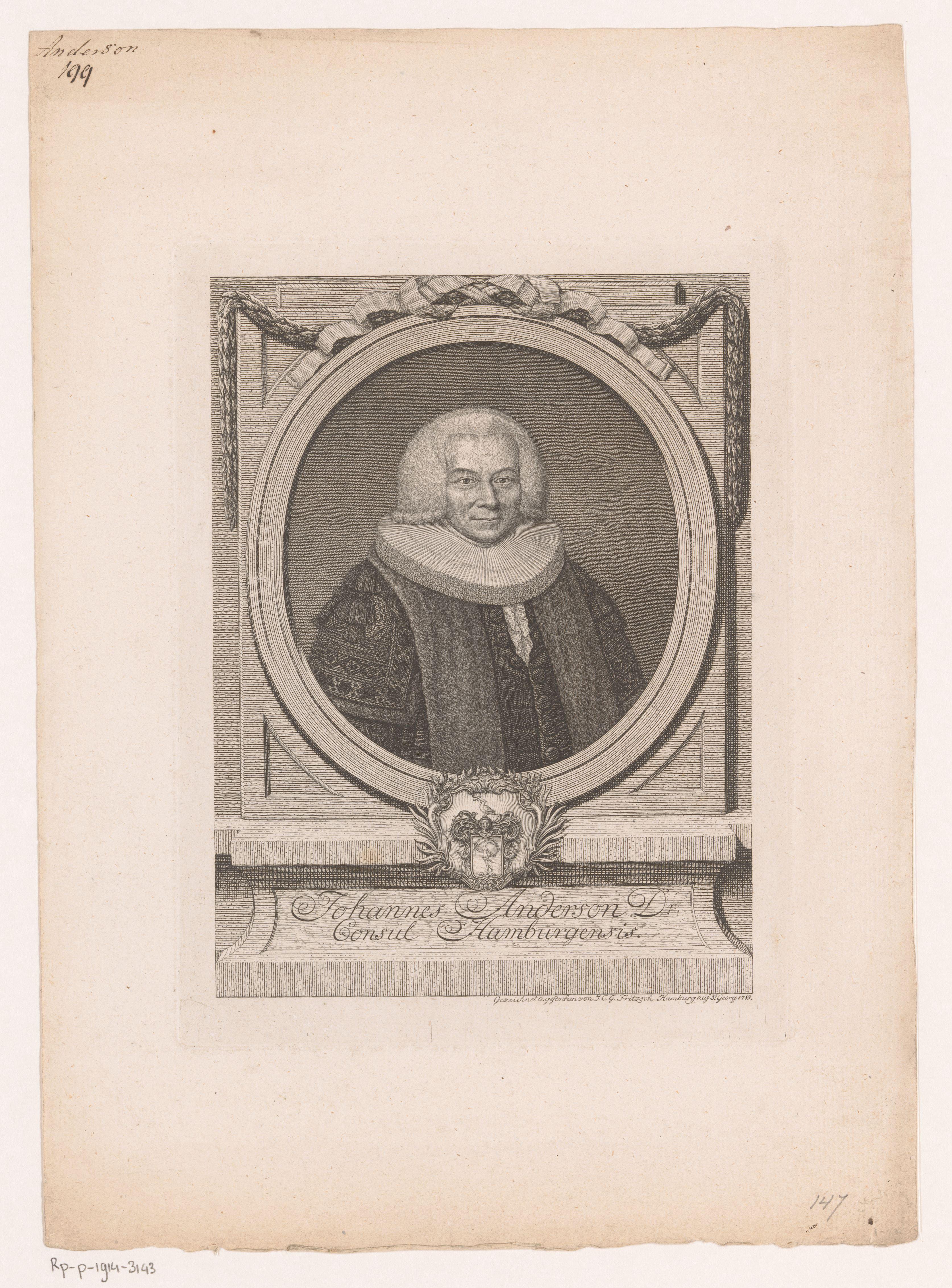 Portret van Johann Anderson