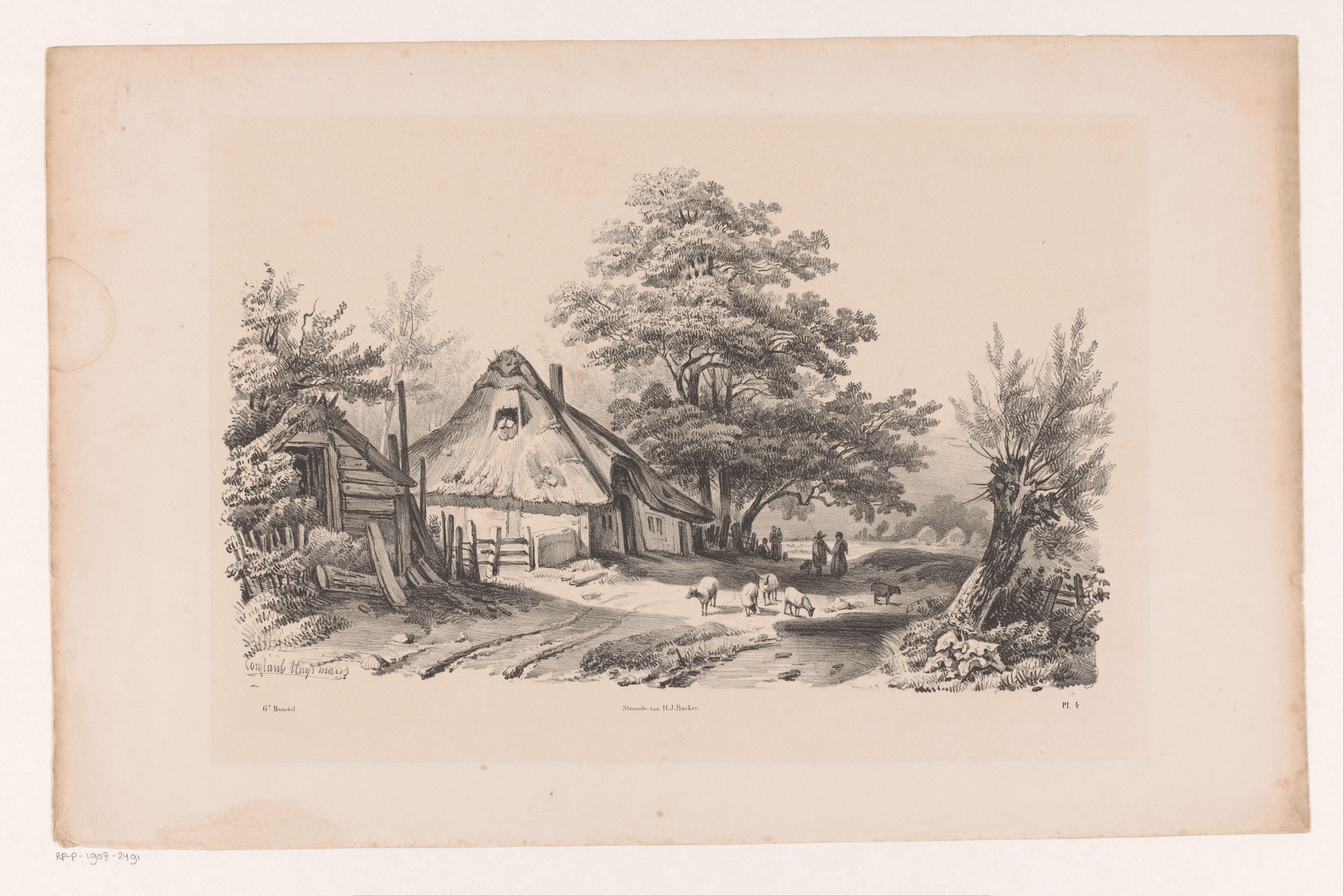 Landweg met boerderij