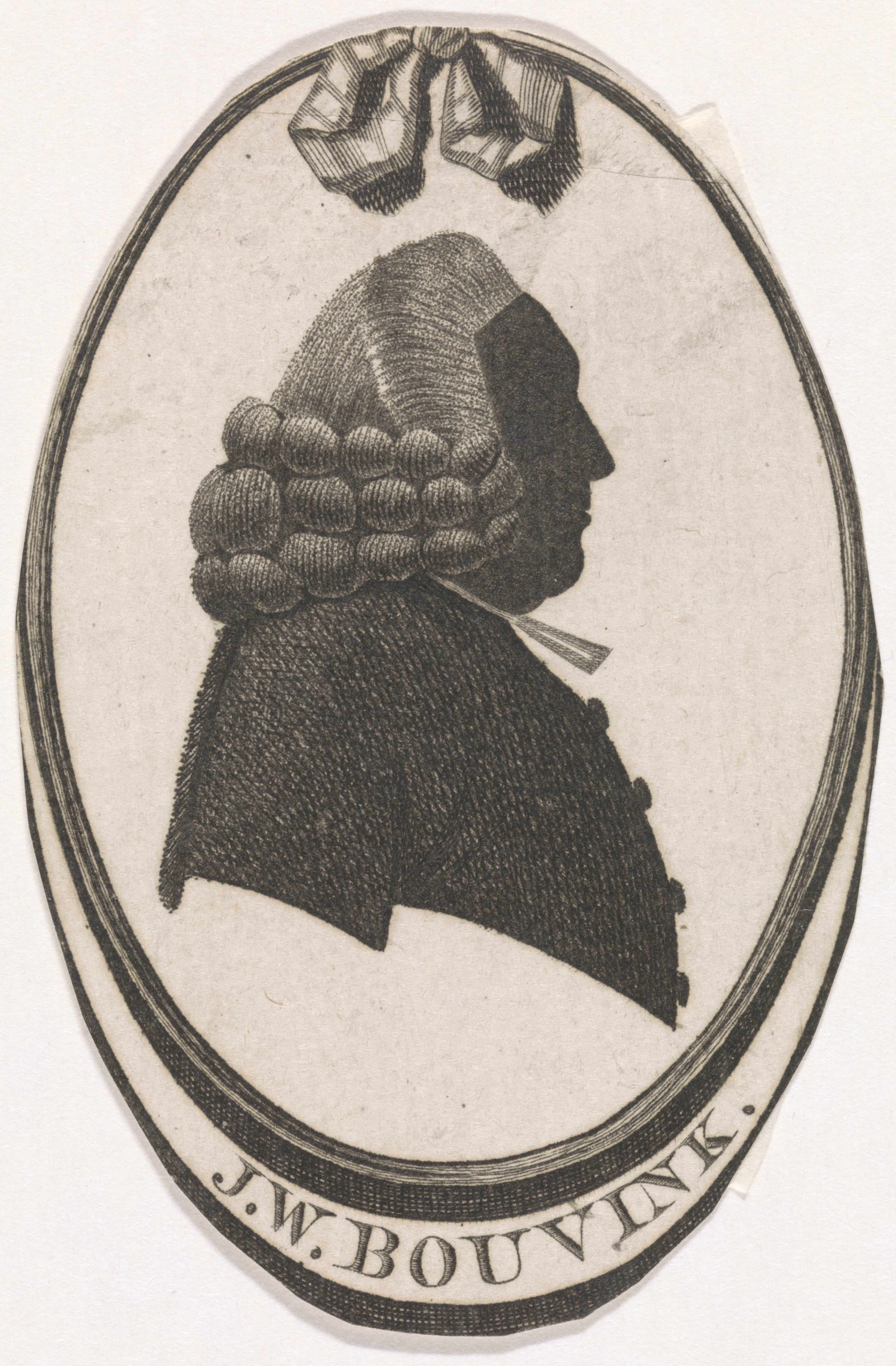 Silhouetportret van Johannes Wilhelmus Bouvink
