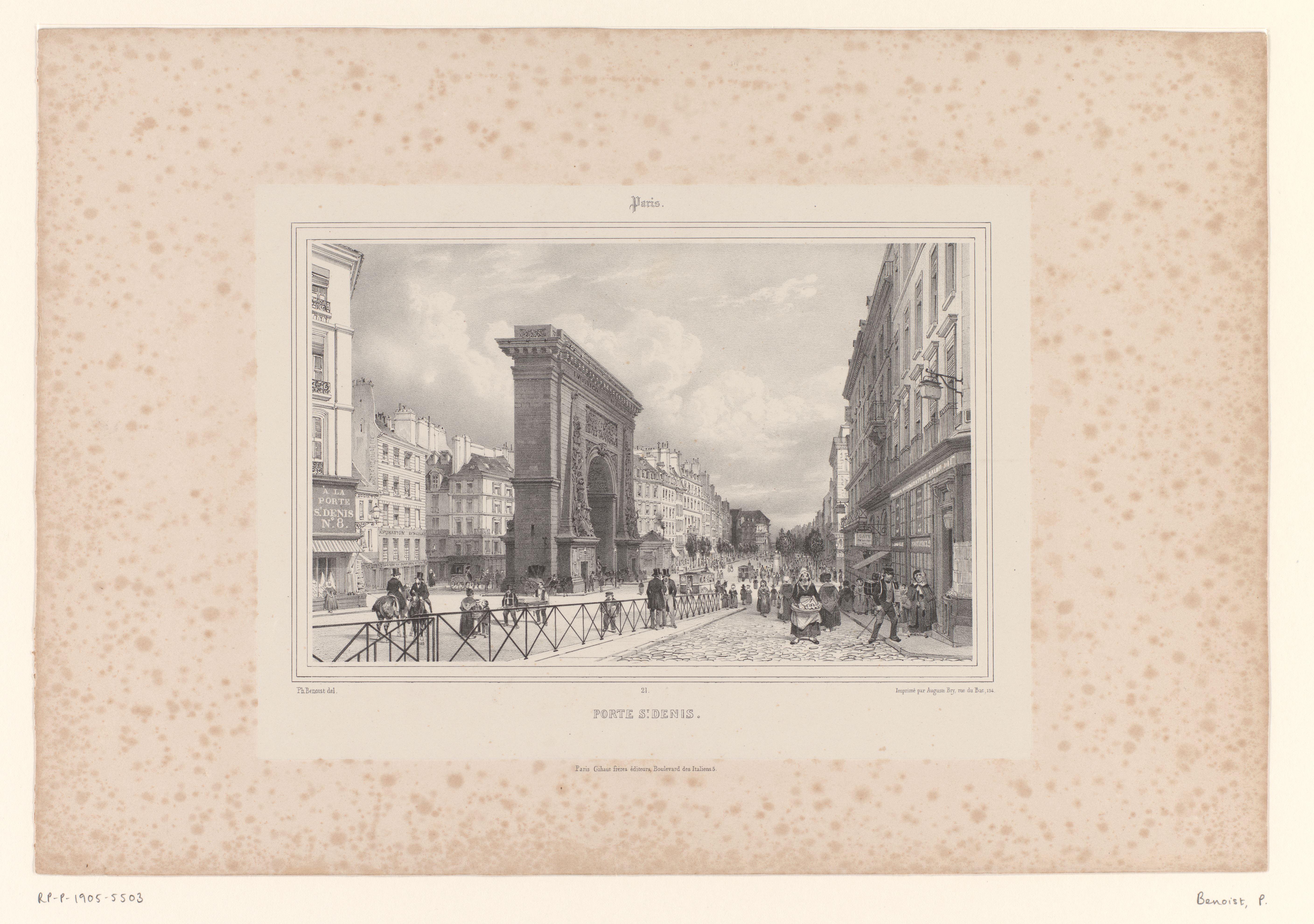 Zicht op de Porte Saint-Denis