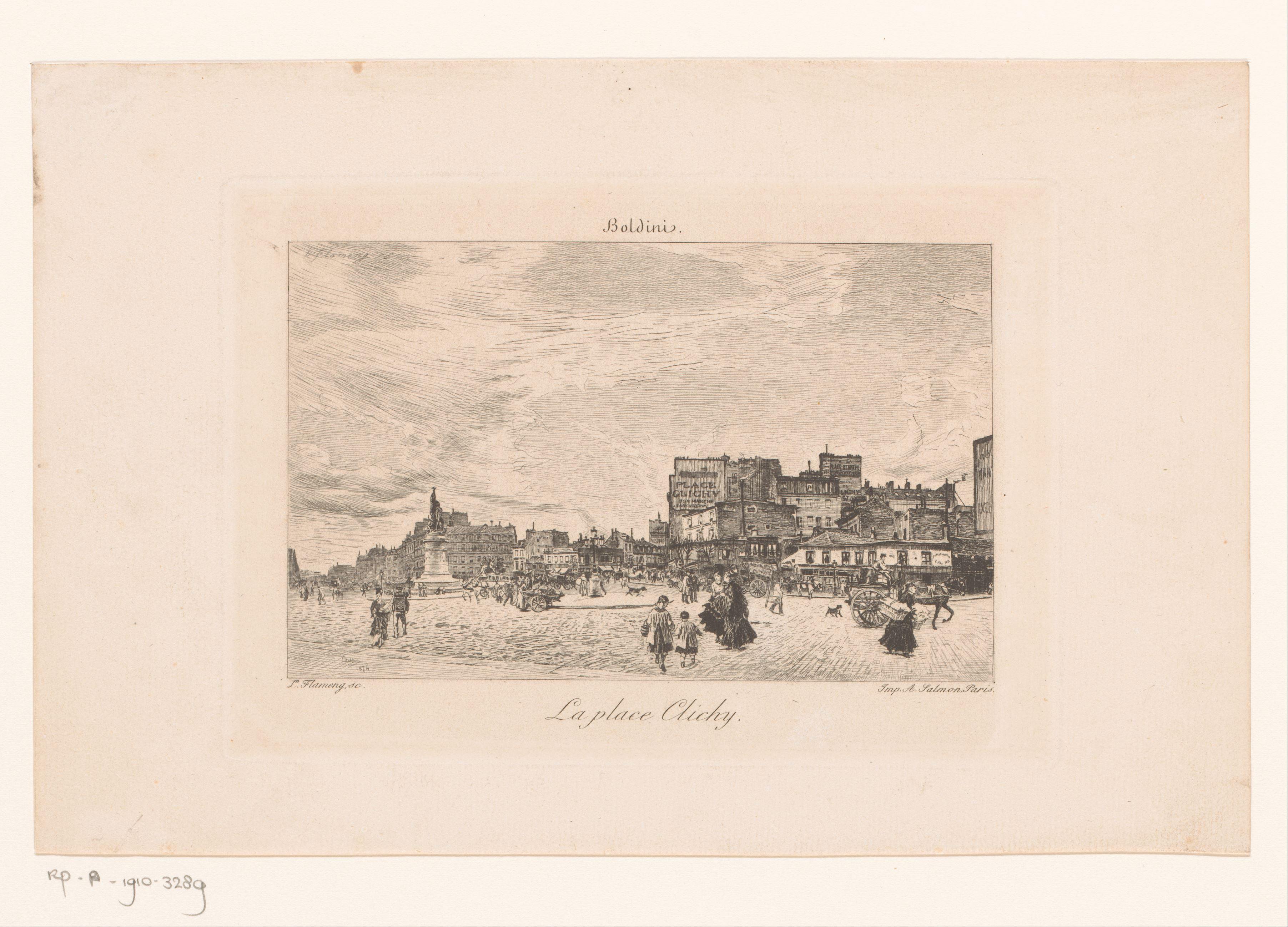 Gezicht op de Place de Clichy