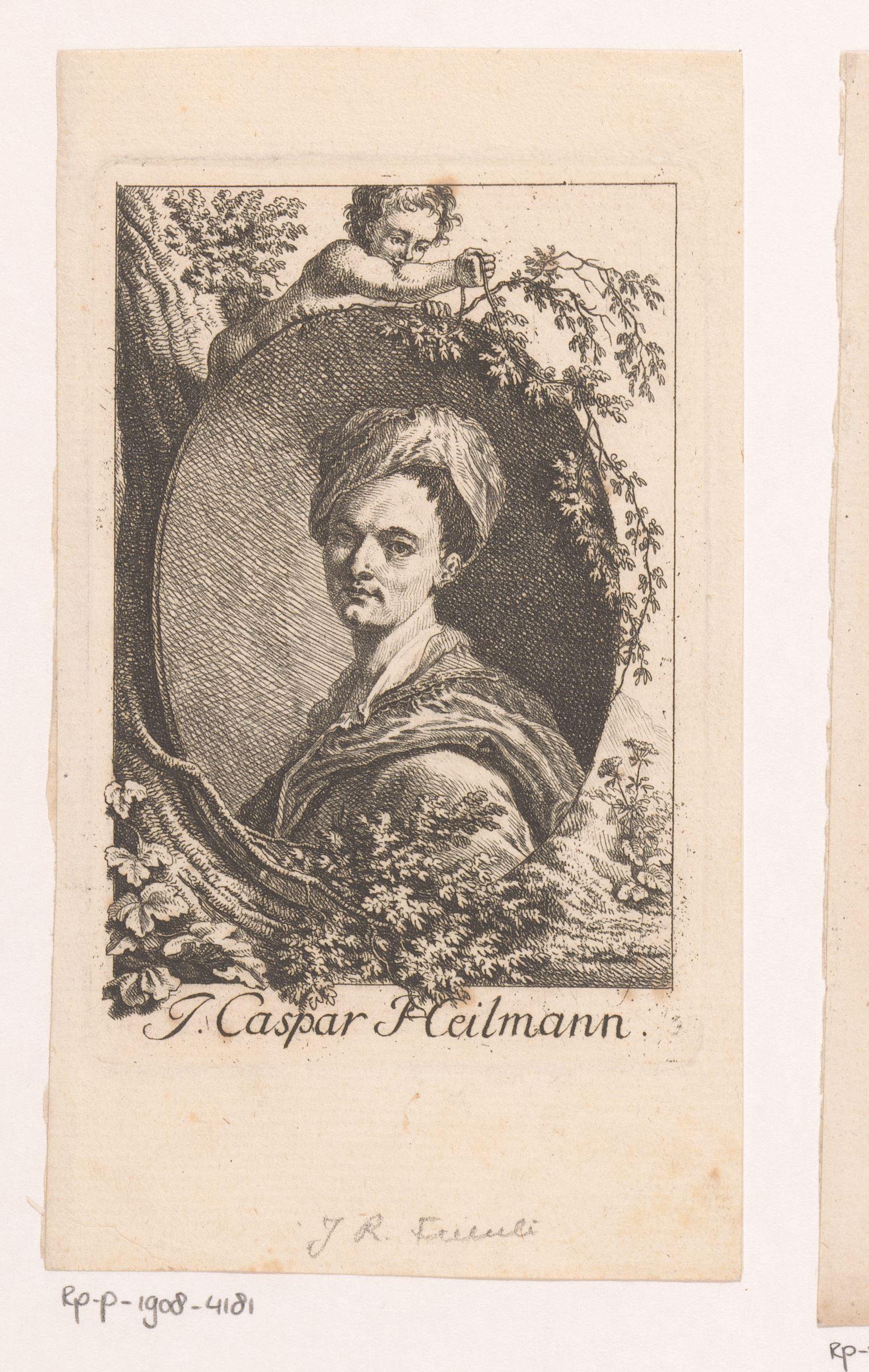 Portret van Johann Kaspar Heilmann