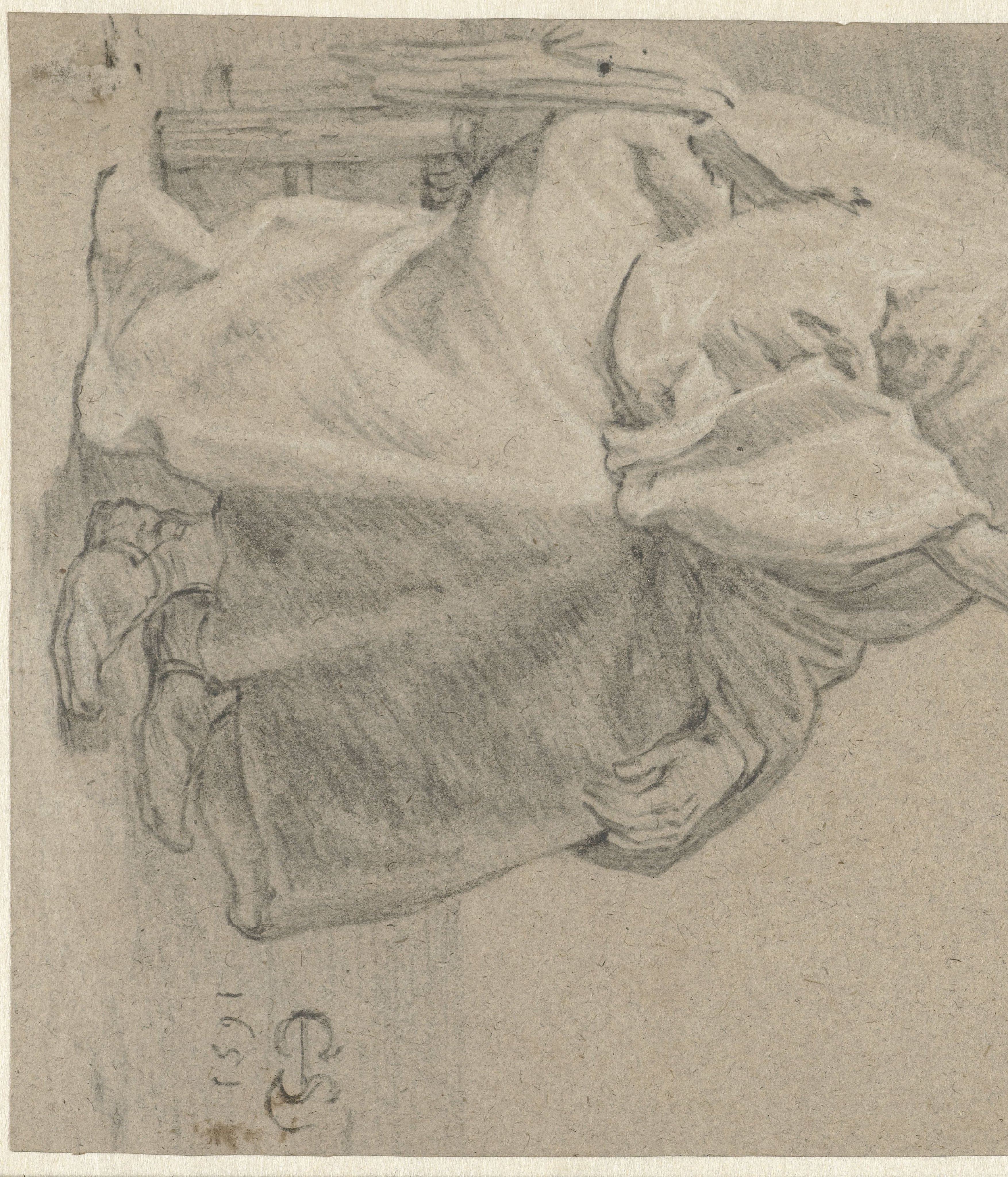 Seated Man in a Fur Cap, his Right Hand to his Chin