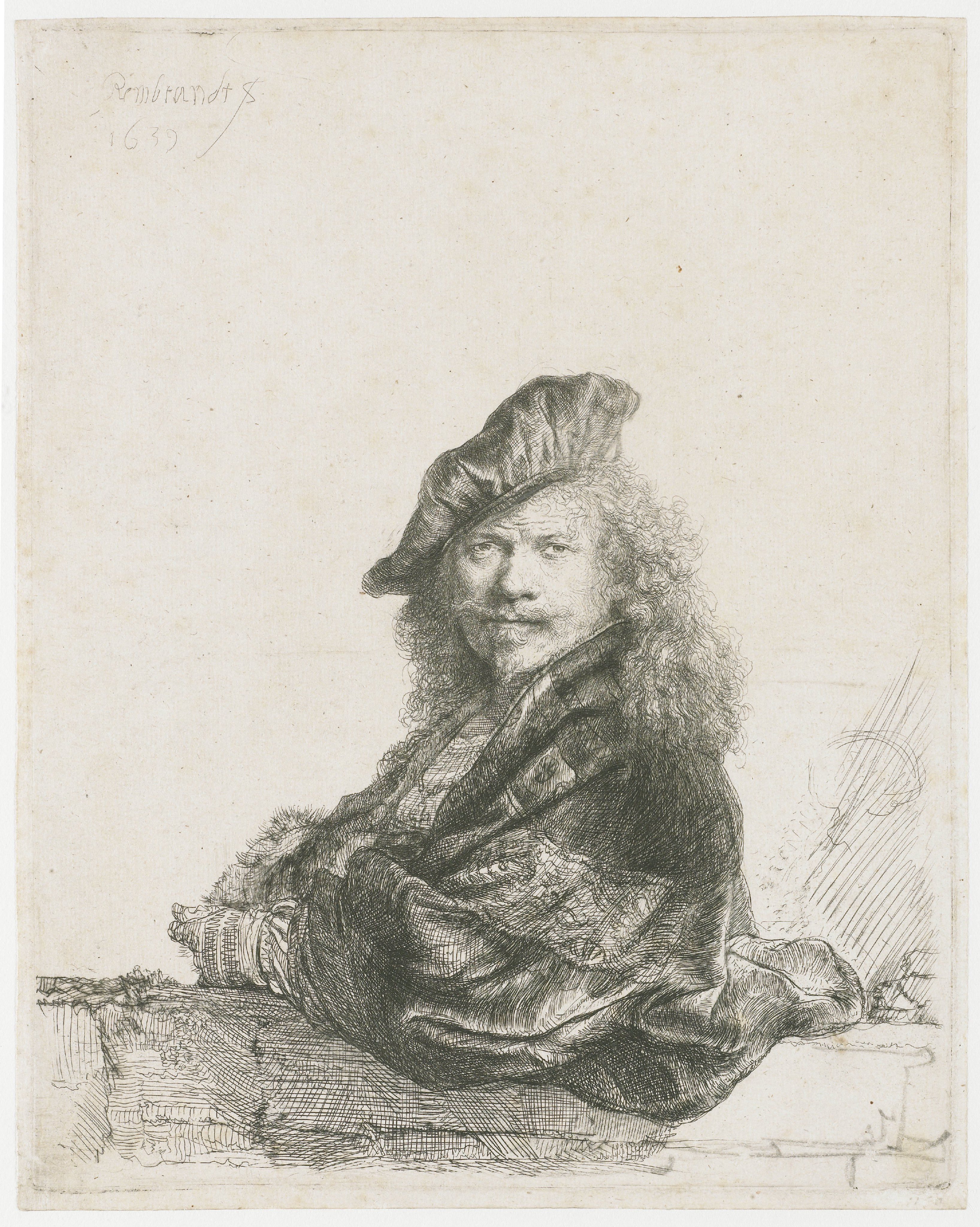 Self-portrait, Leaning on a Stone Sill