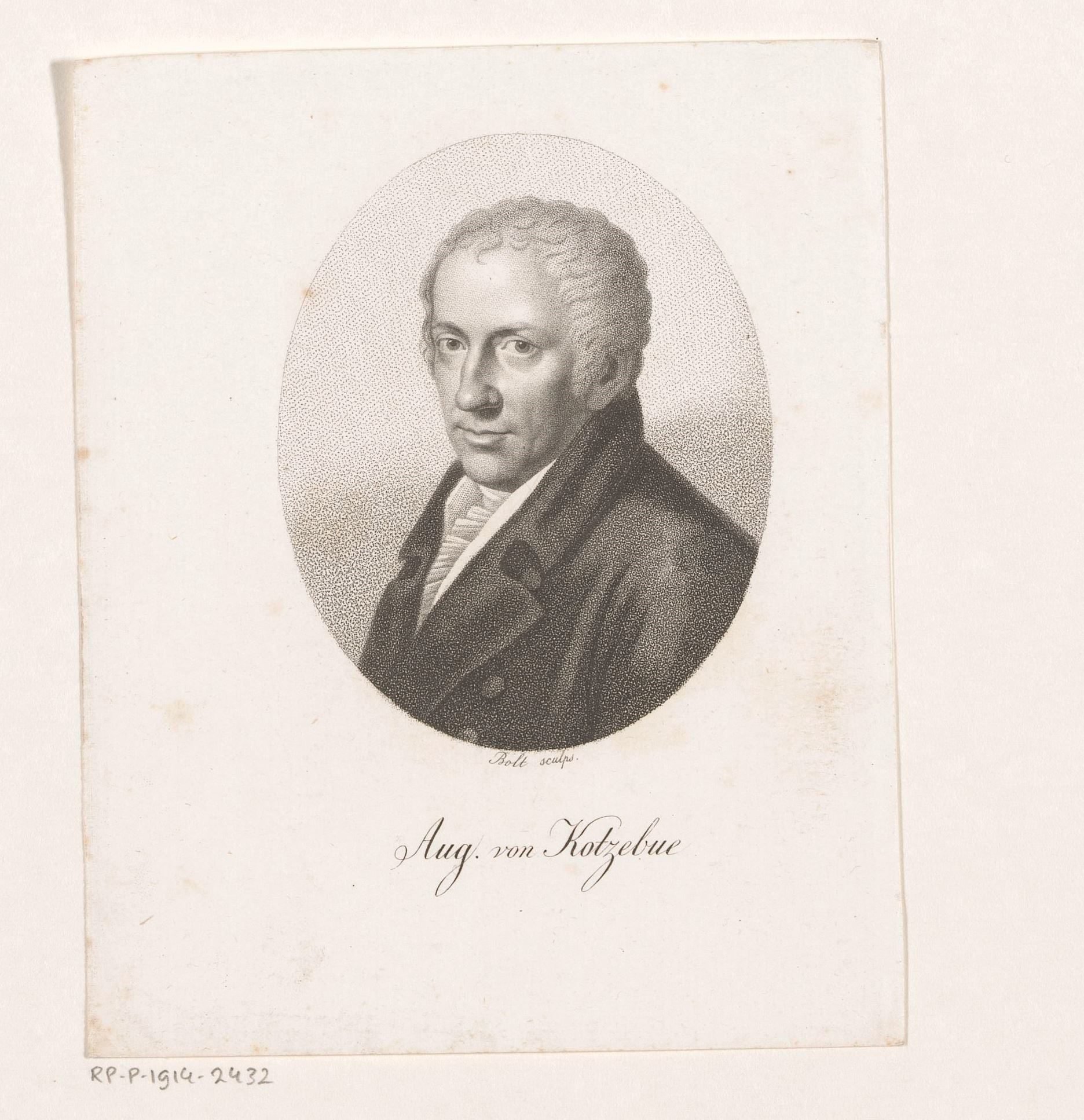 Portret van August Friedrich Ferdinand von Kotzebue
