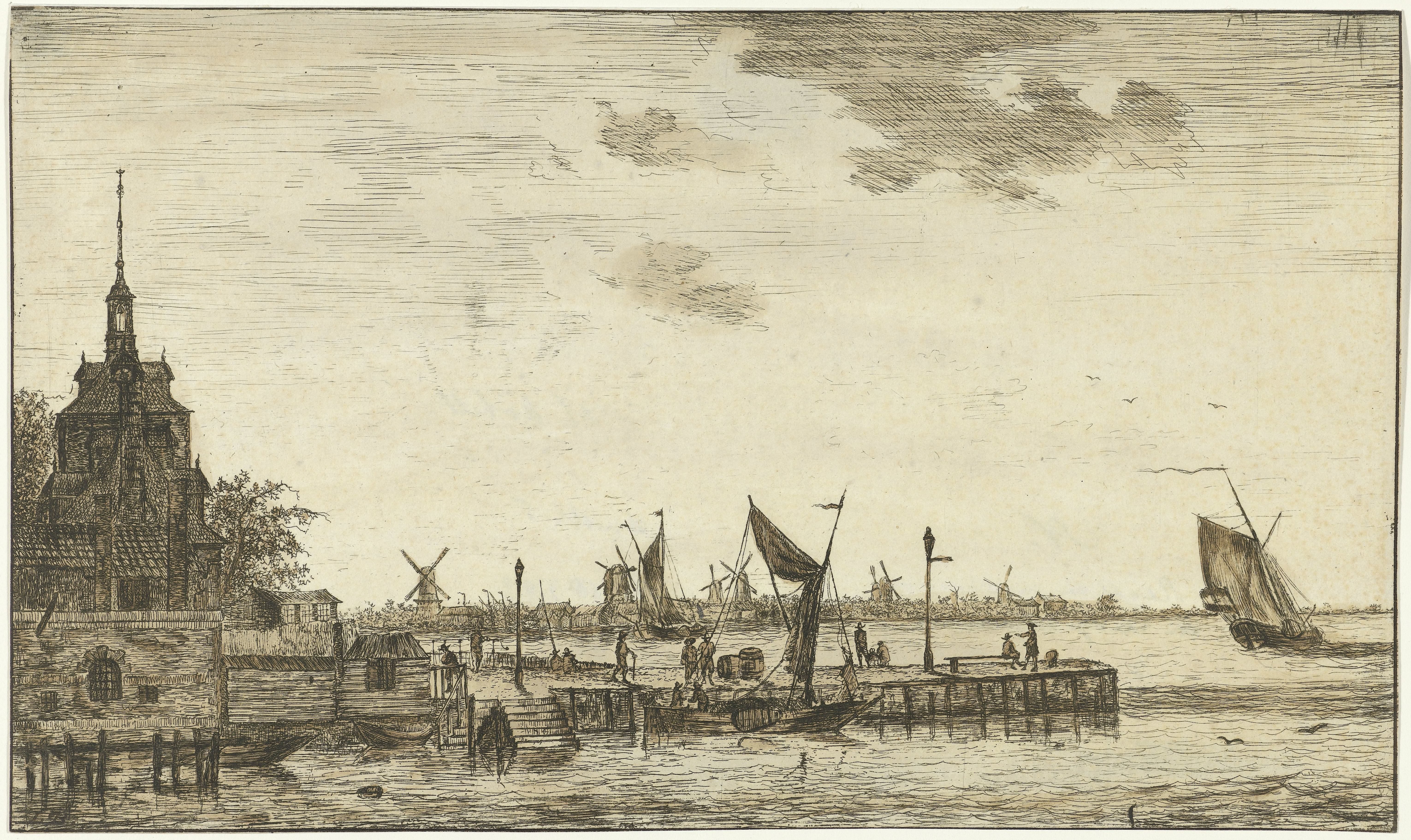 Havengezicht op het Oude Hooft te Rotterdam