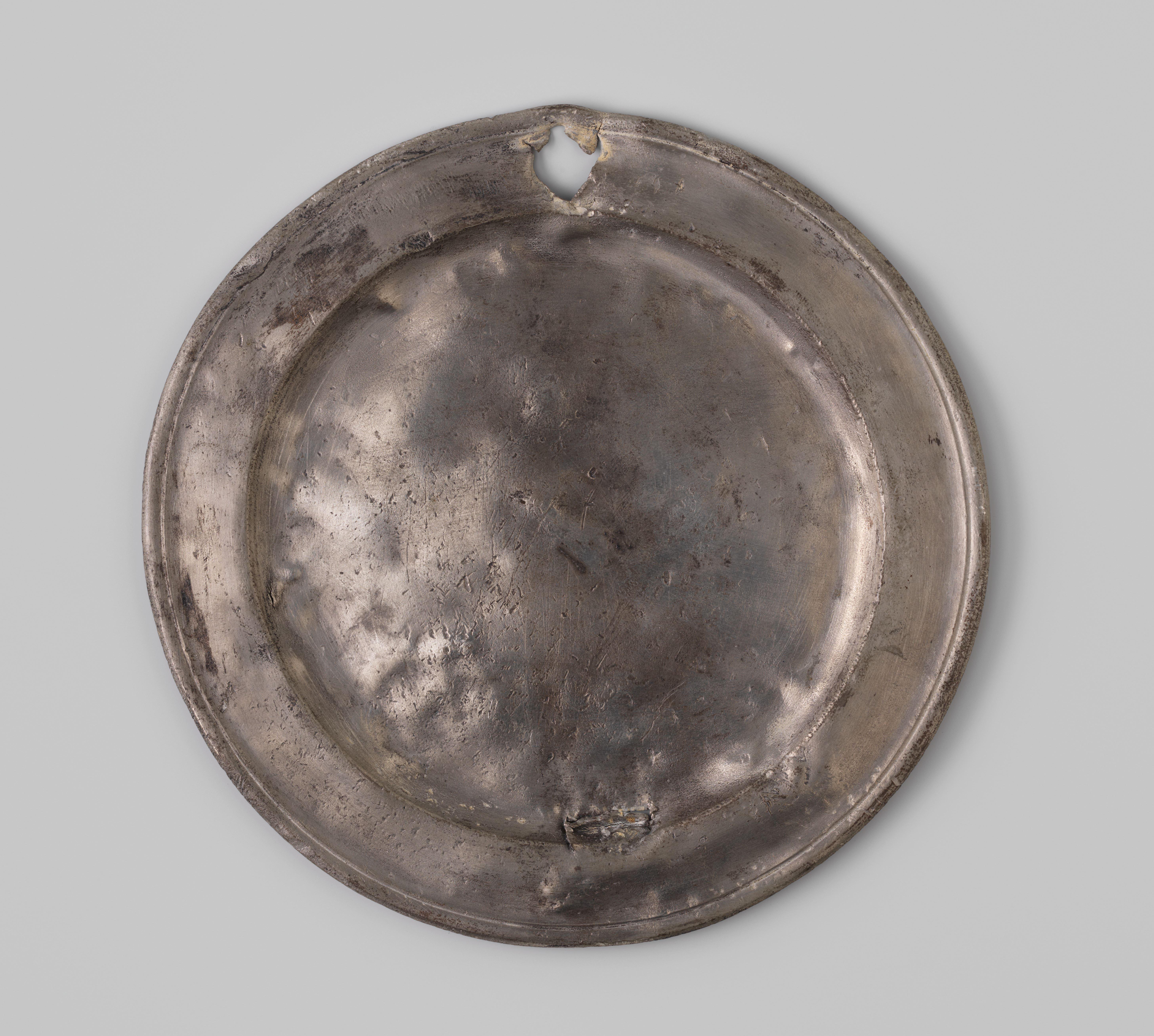 Pewter plate from the wreck of the Dutch East Indiaman Hollandia
