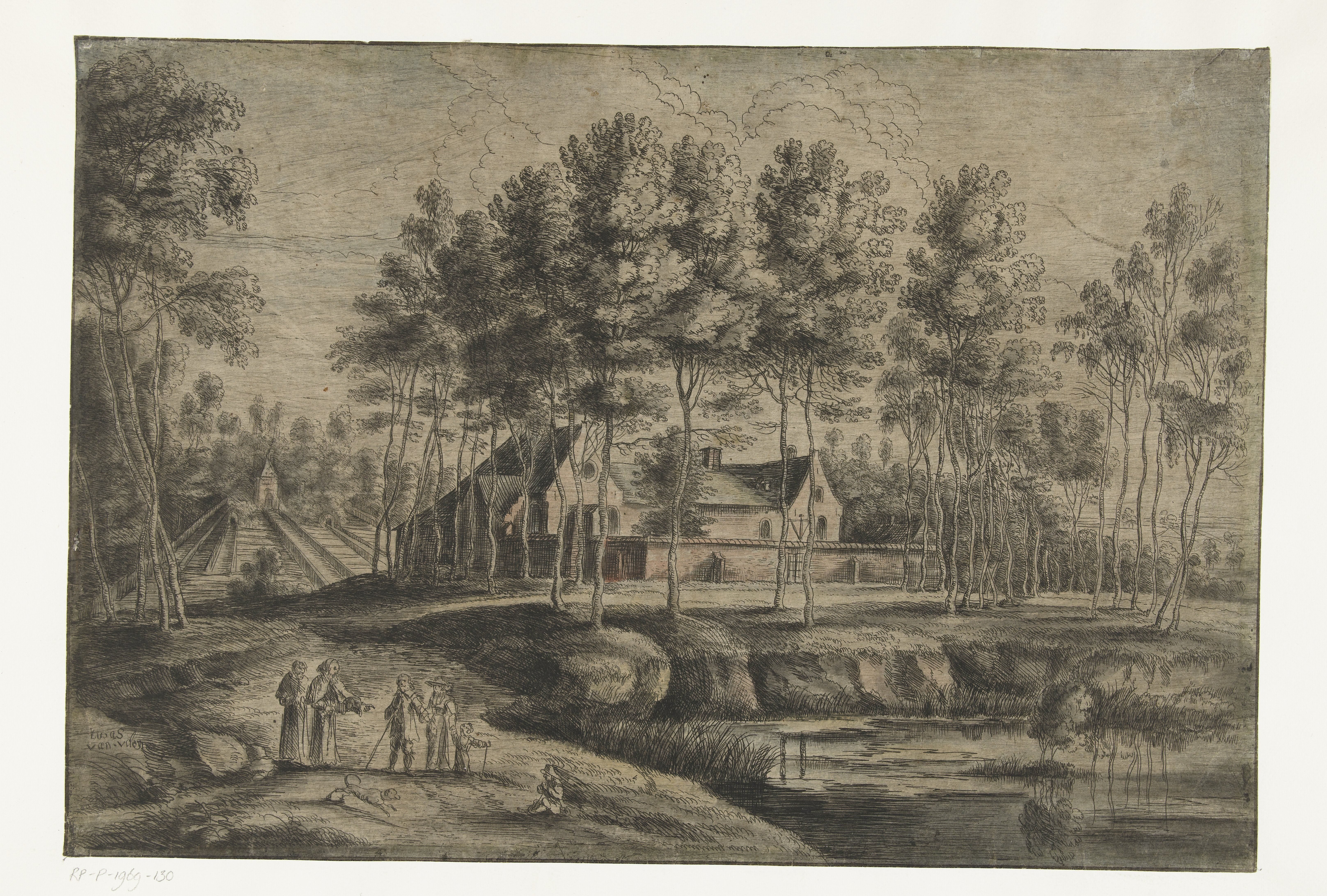 Gezicht op het kapucijnenklooster te Tervuren