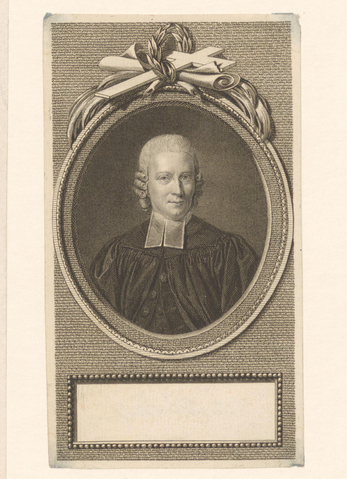 Portret van Johann Friedrich Rehkopf