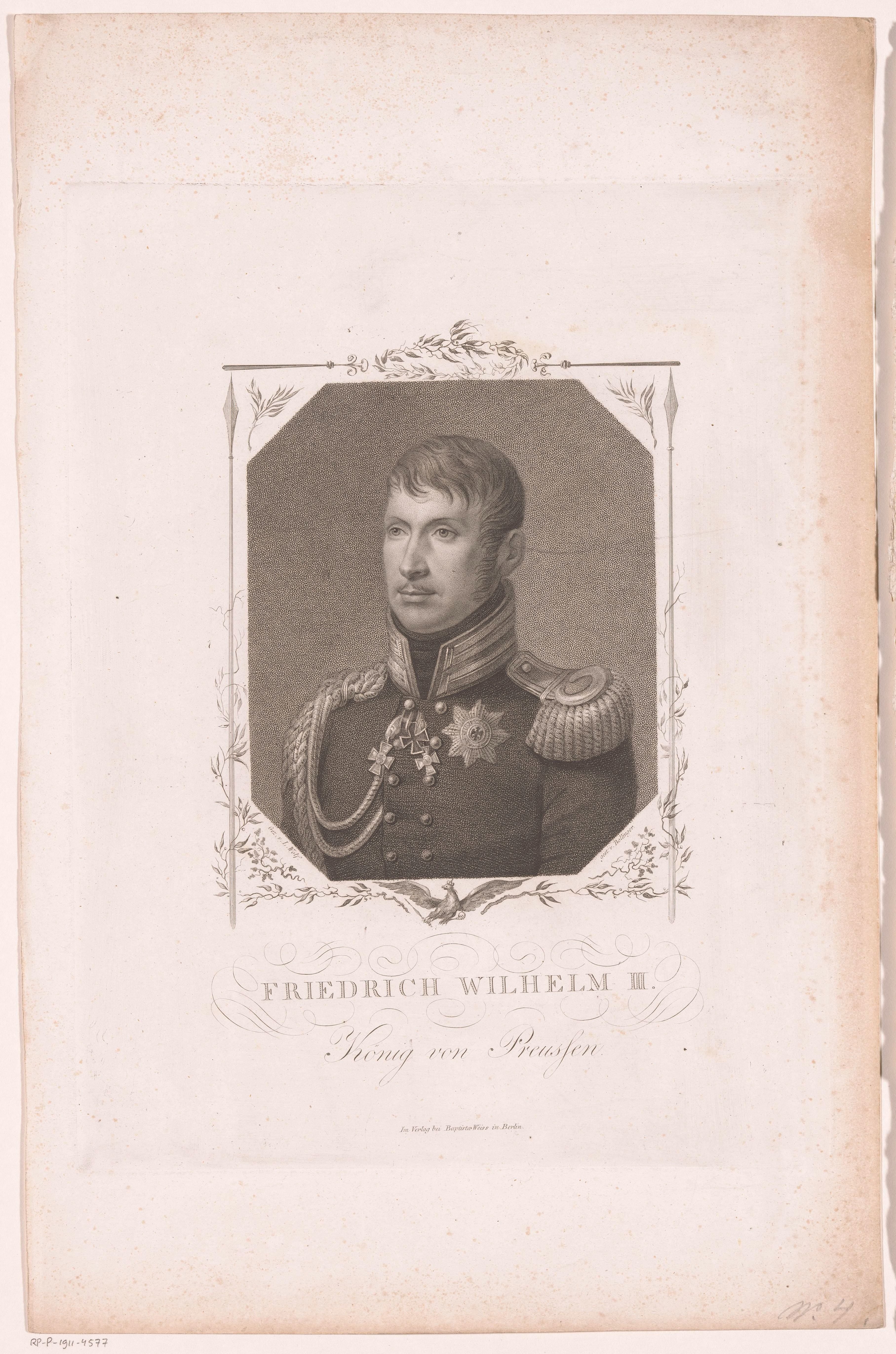 Portret van Friedrich Wilhelm III, koning van Pruisen