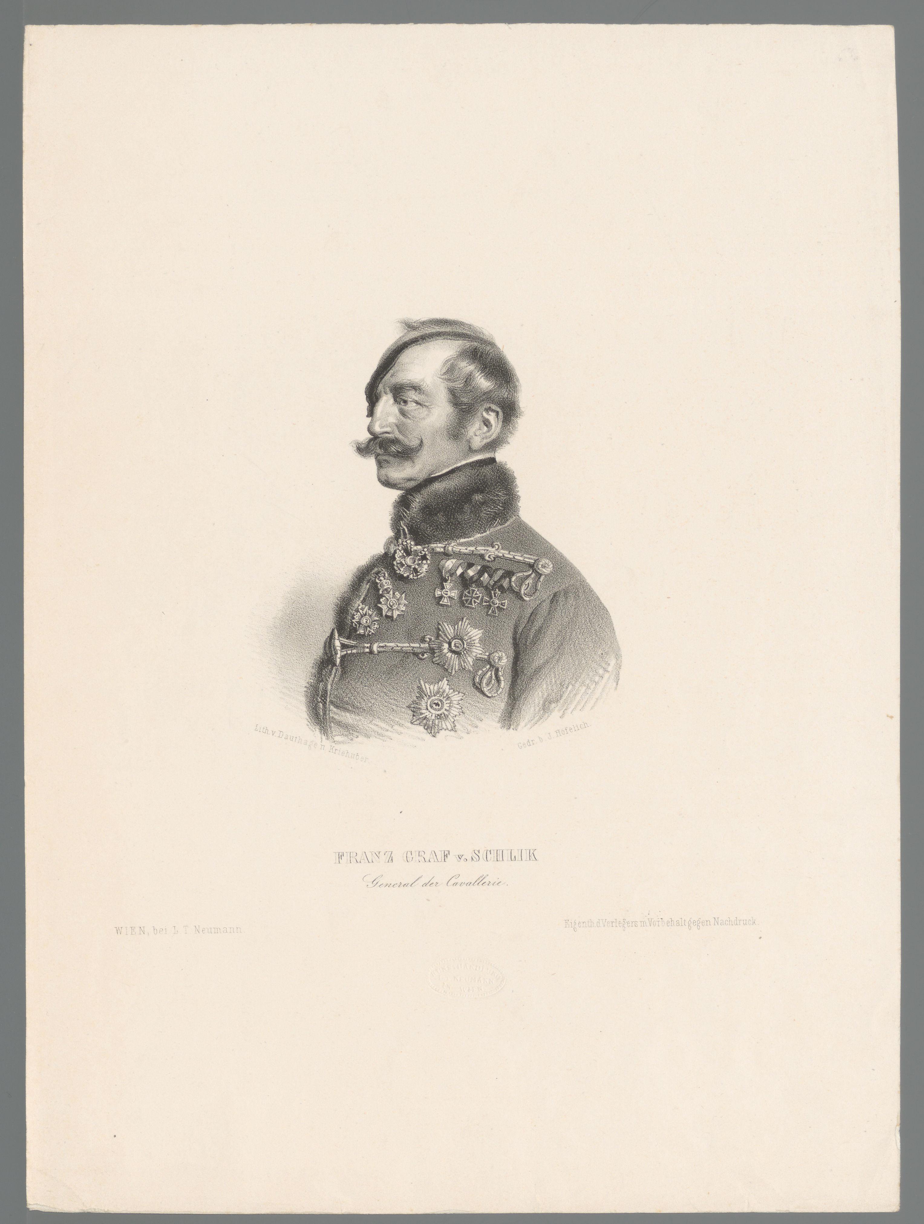 Portret van Franz Schlik