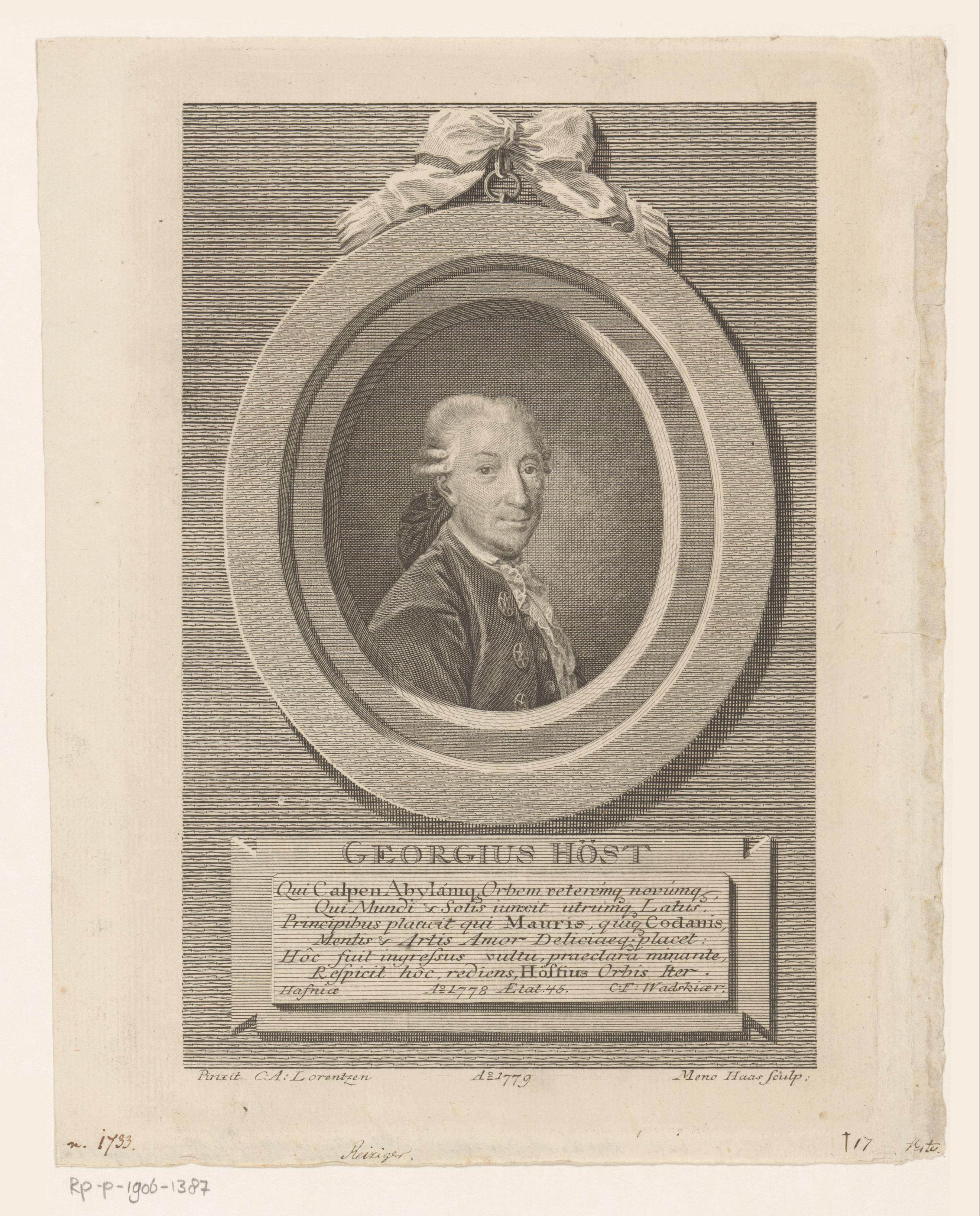 Portret van Georg Hjersing Høst op 45-jarige leeftijd