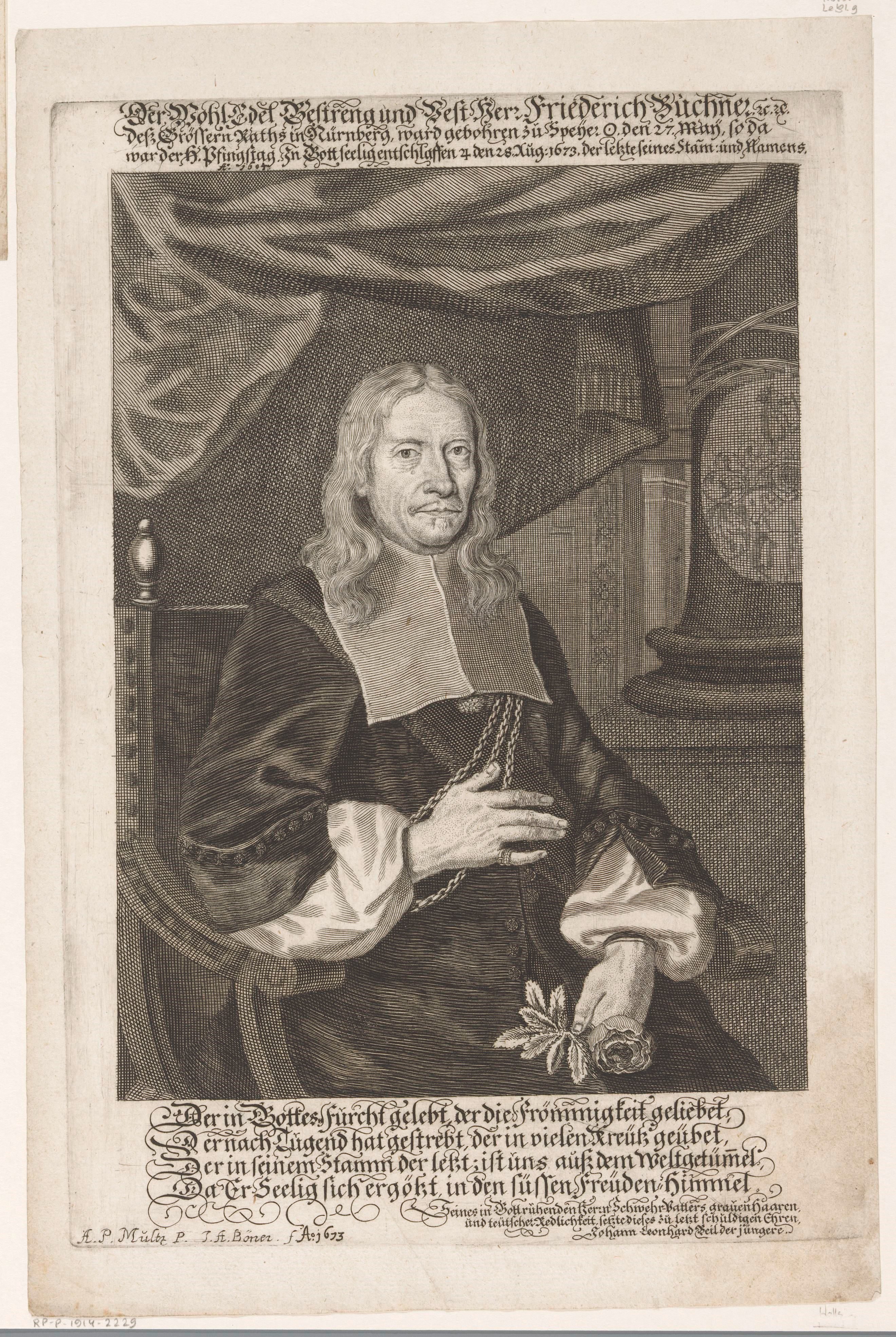 Portret van Friedrich I Buchner
