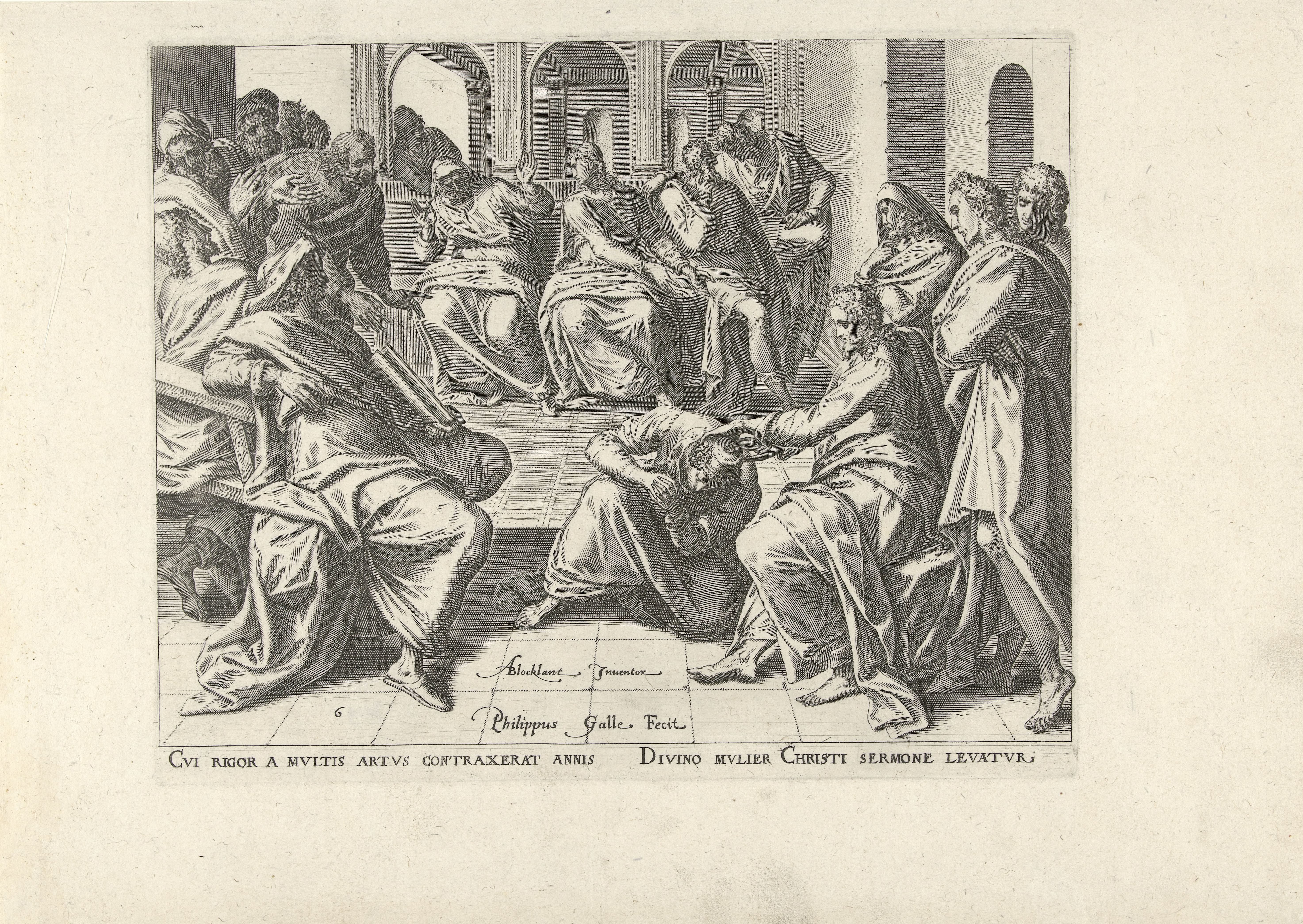 Christus geneest een bezeten vrouw