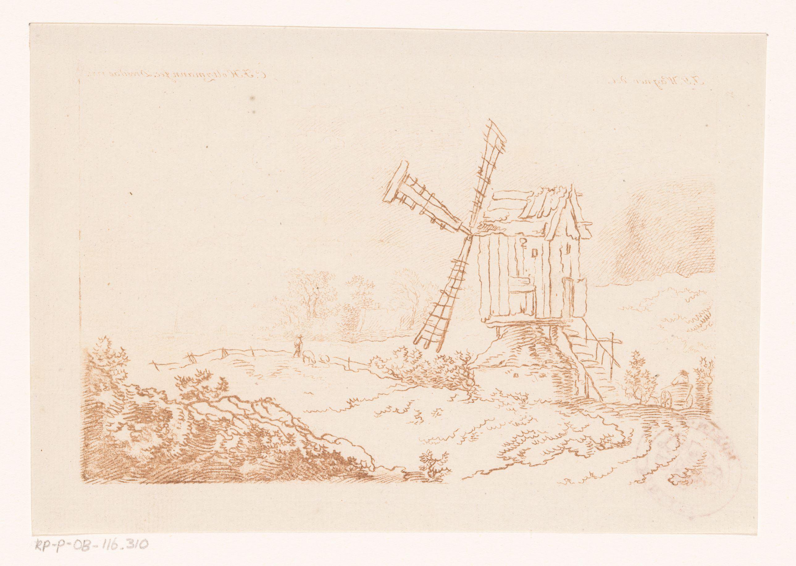 Landschap met een molen