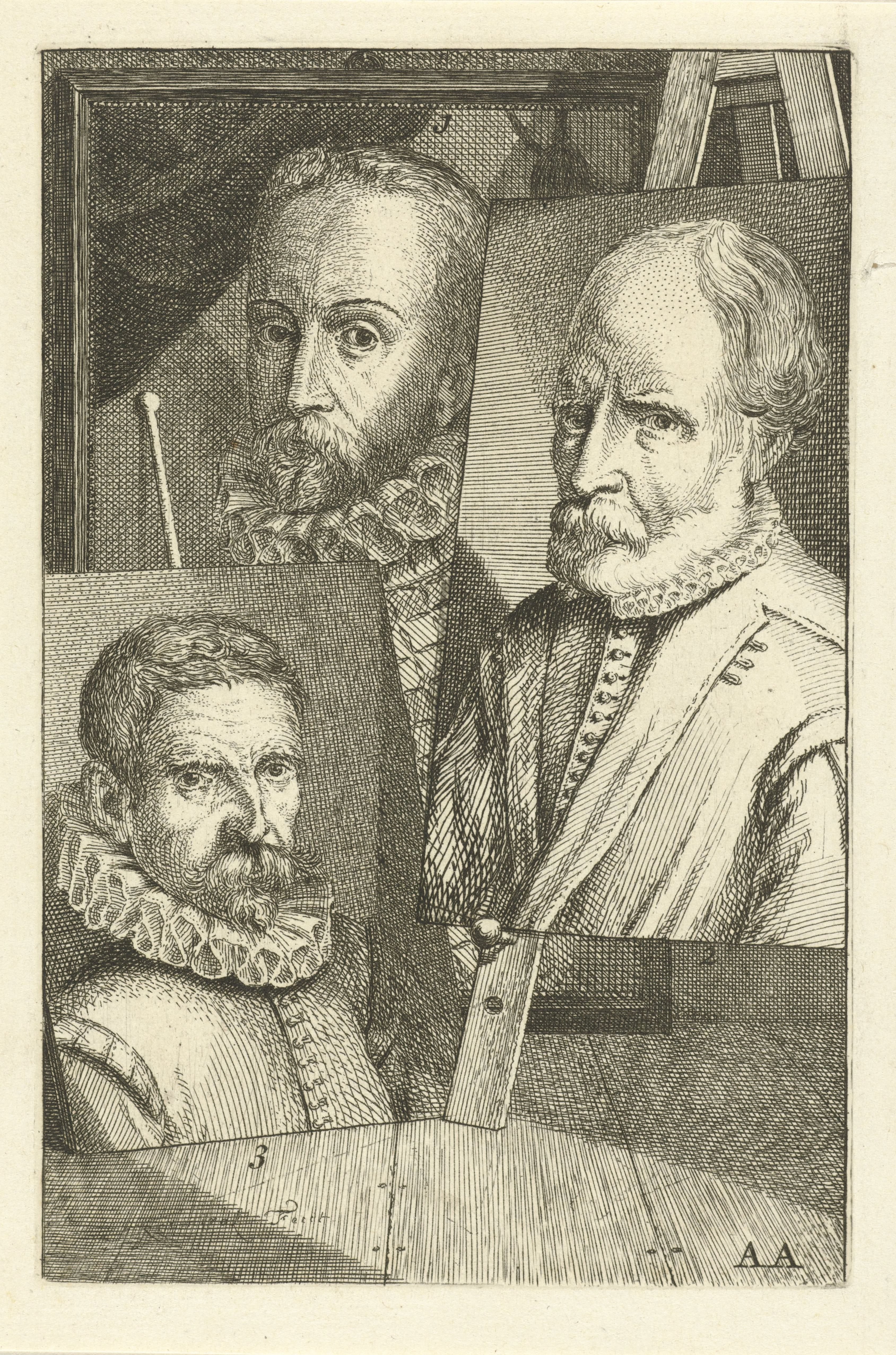 Portretten van Frans Pourbus, Pieter Pieterszen en Arnold Mytens