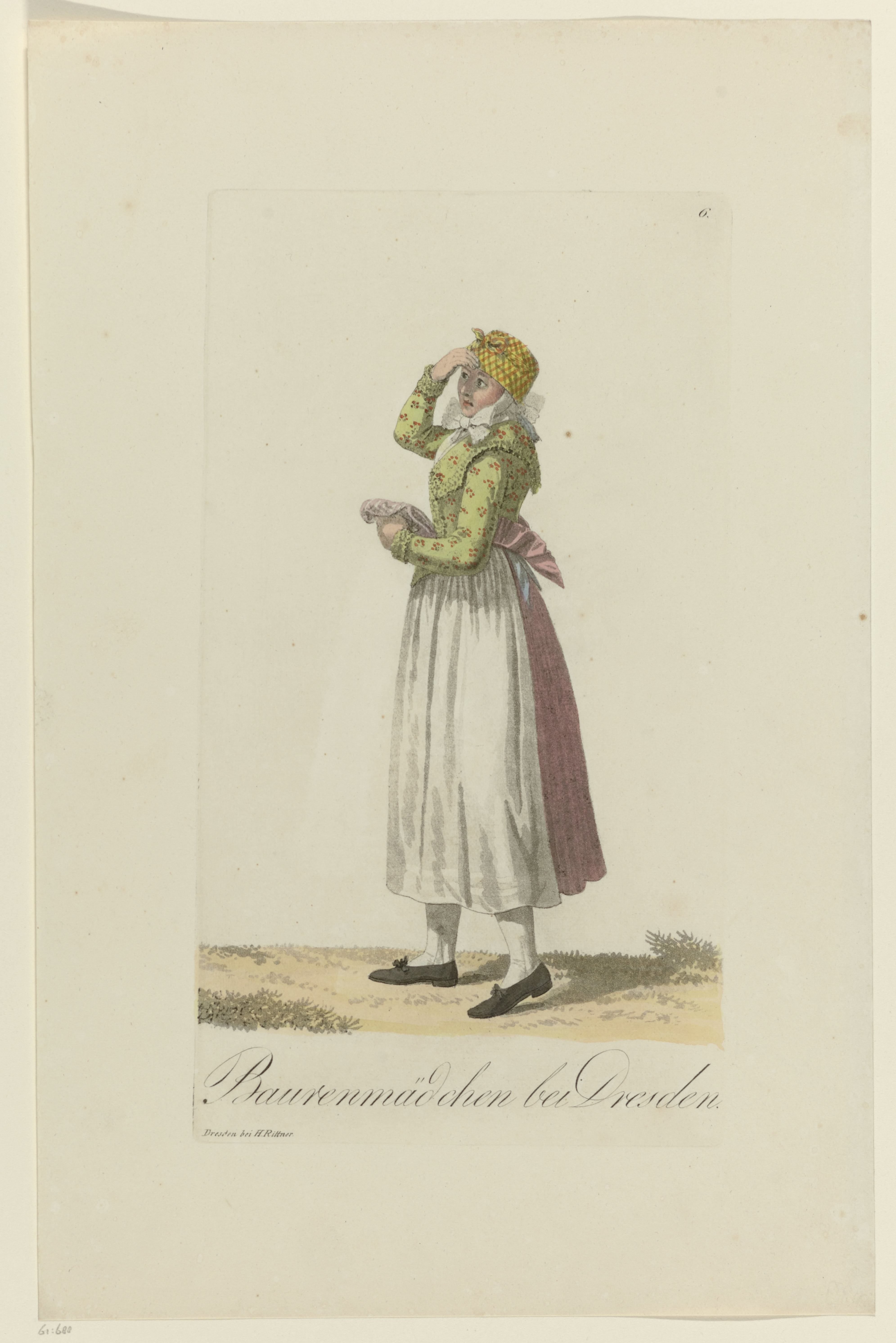 Kostuum van jonge boerin bij Dresden