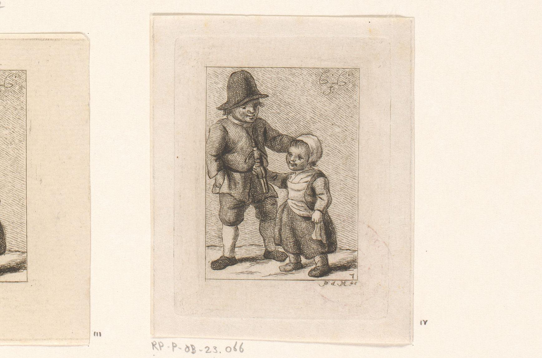 Jongen en meisje met pop