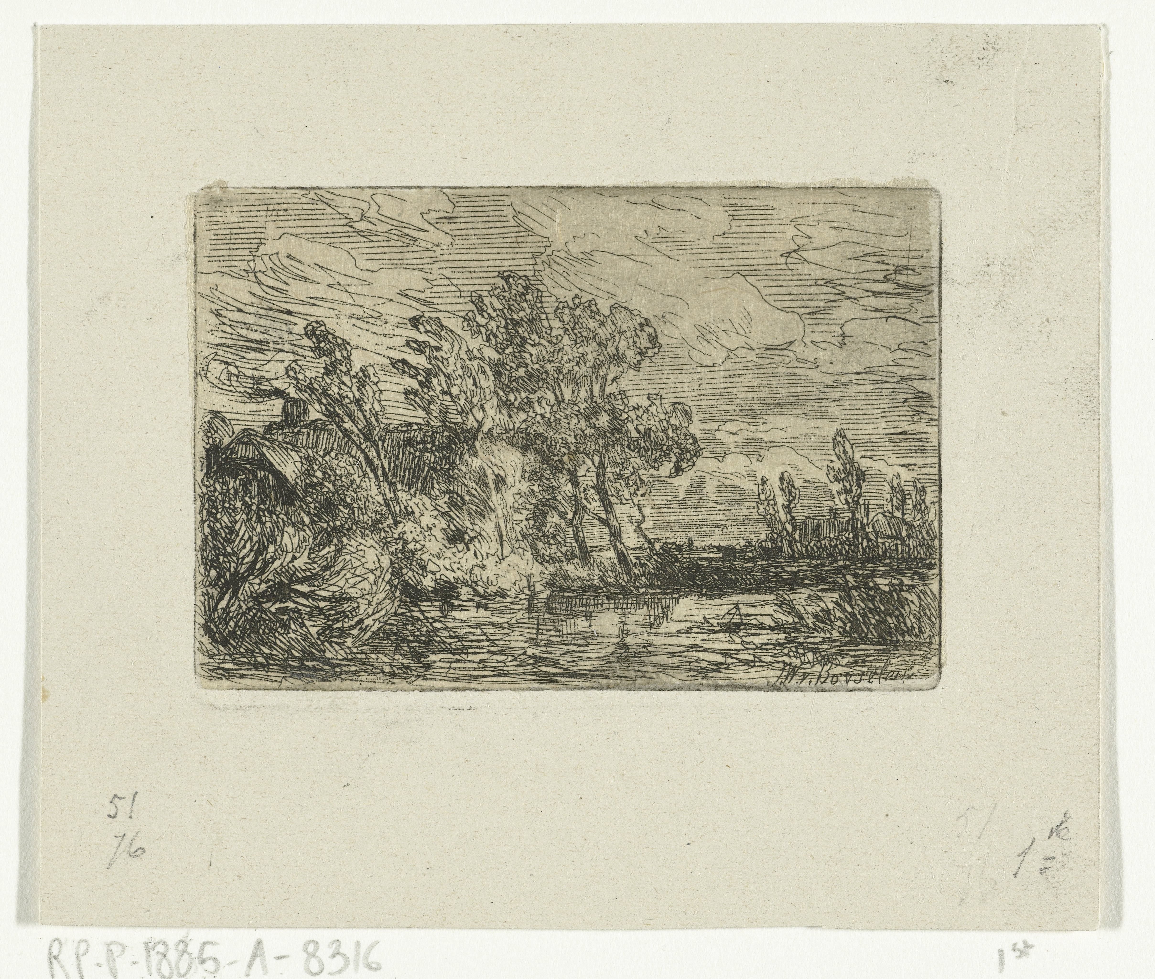 Landschap met boerderij