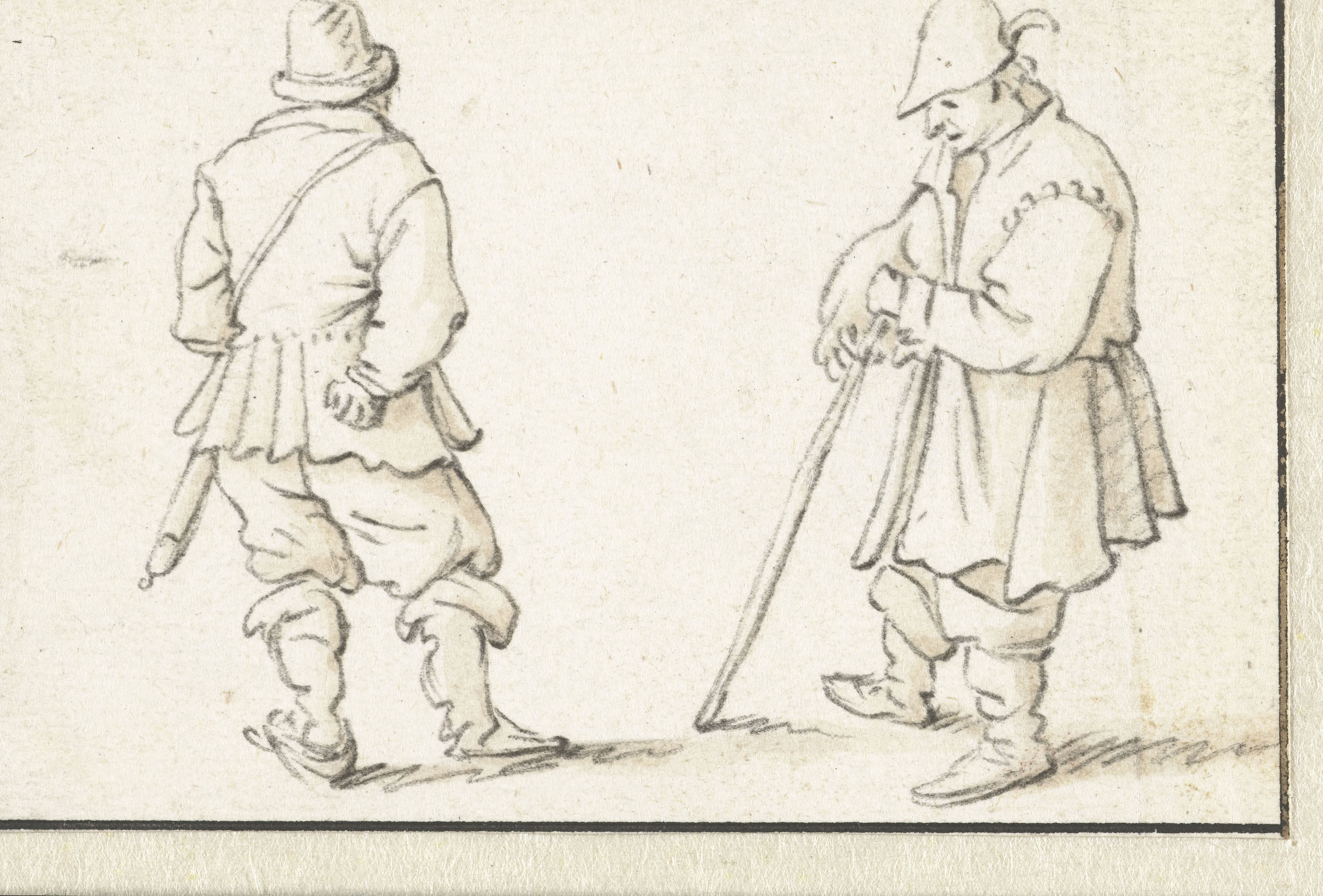 Twee staande mannen