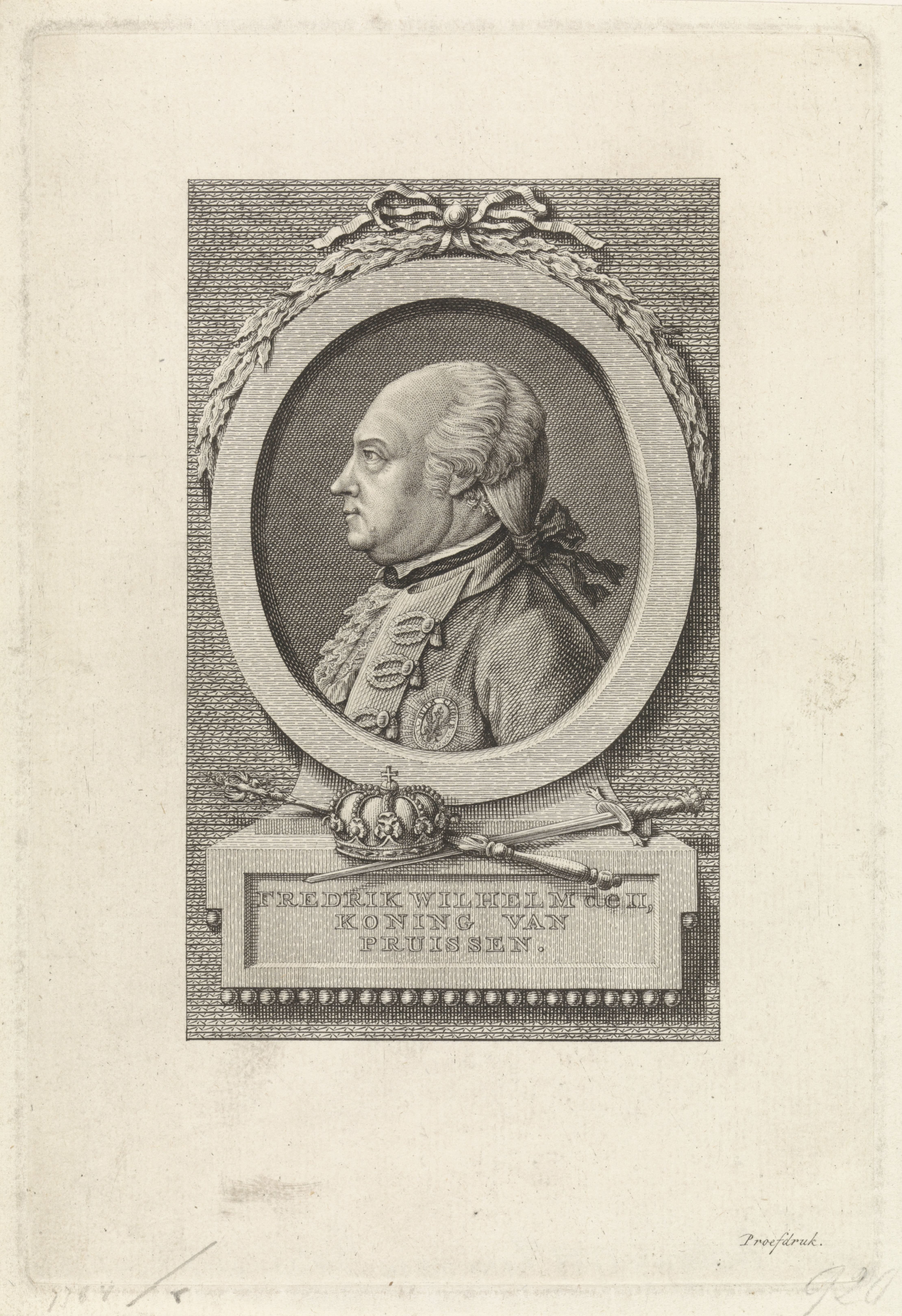 Portret van Frederik Willem II, koning van Pruisen