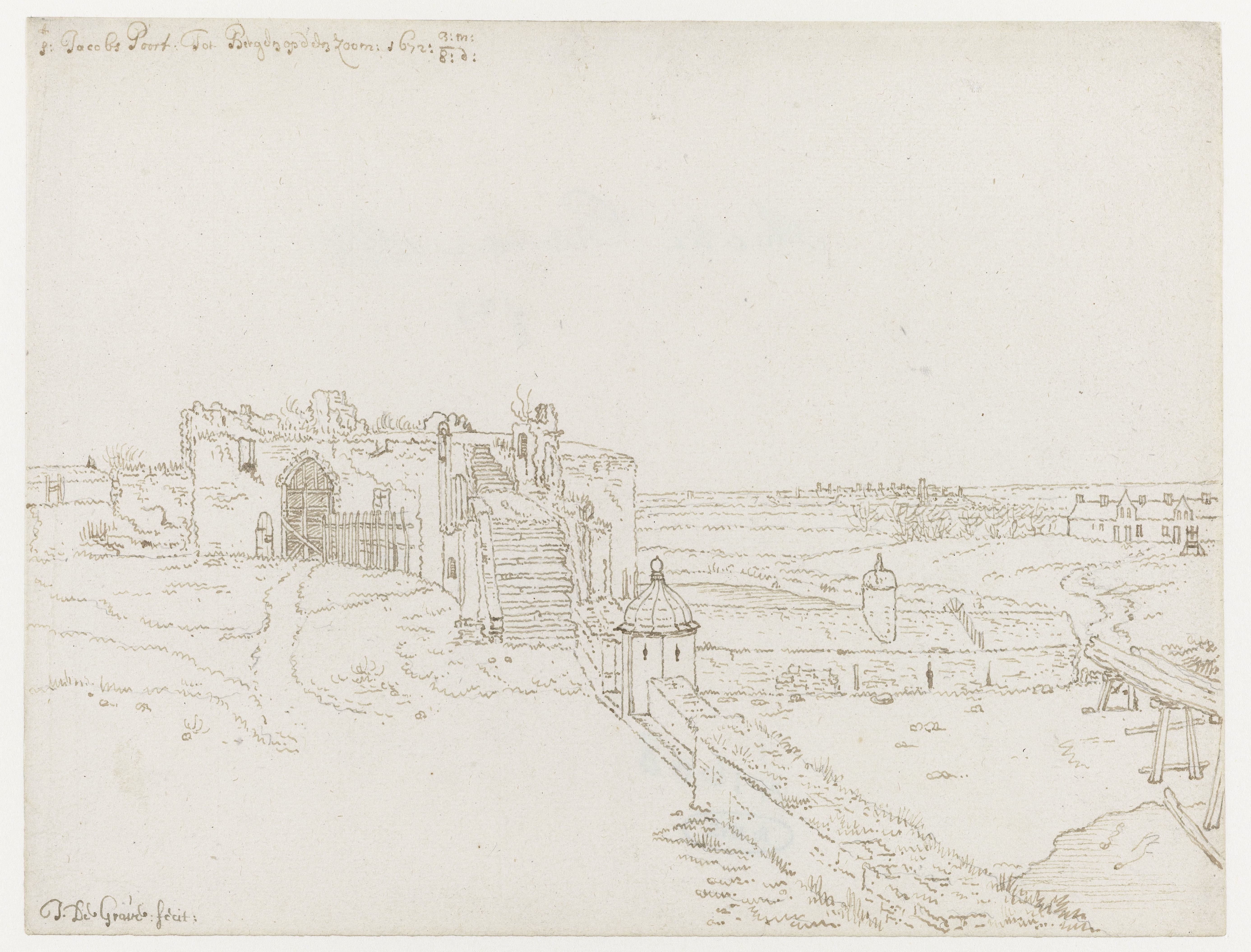 View of the Ruins of the Sint Jacobspoort (‘St Jacob’s Gate’), Bergen op Zoom