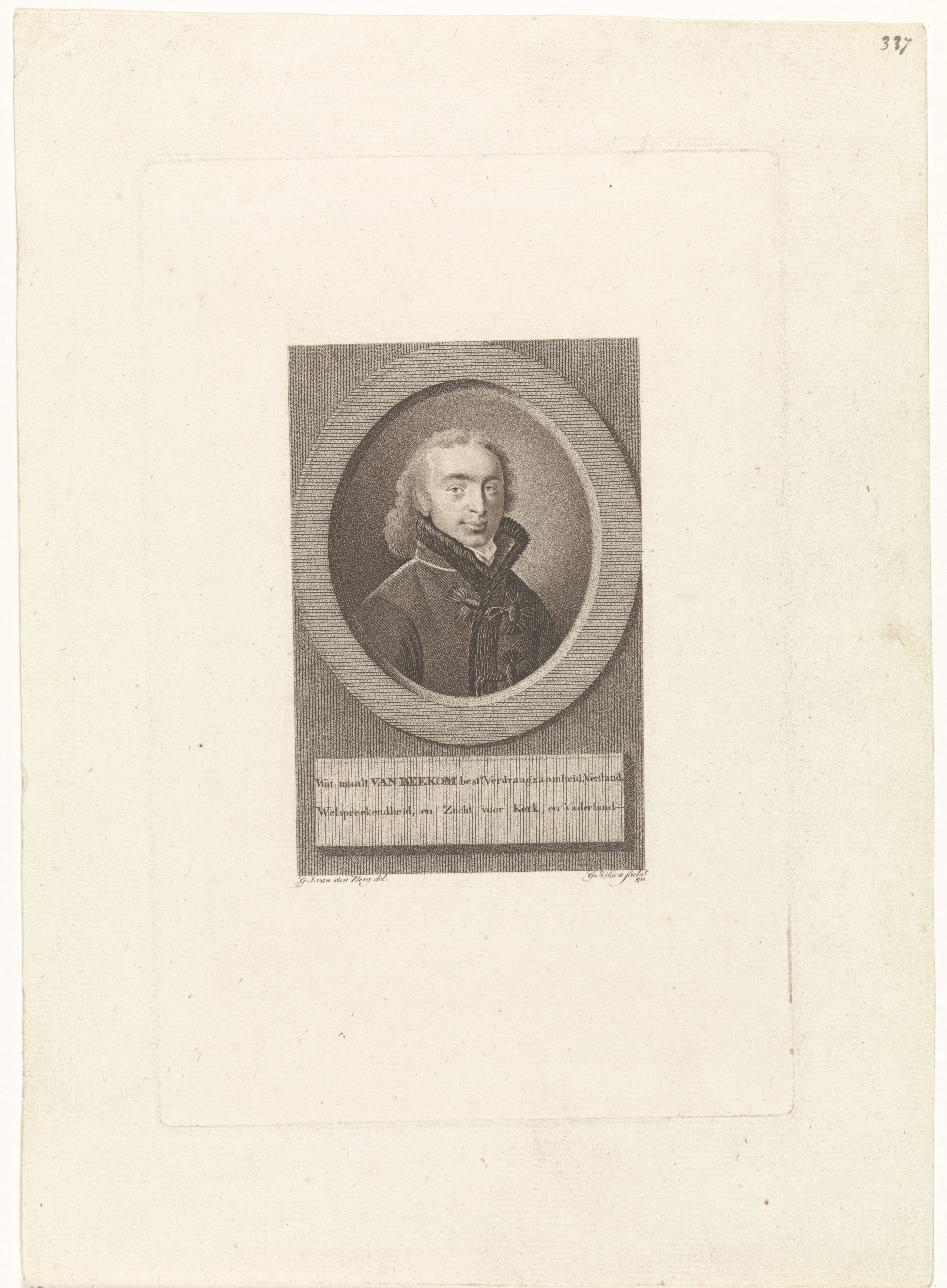 Portret van Van Beekom