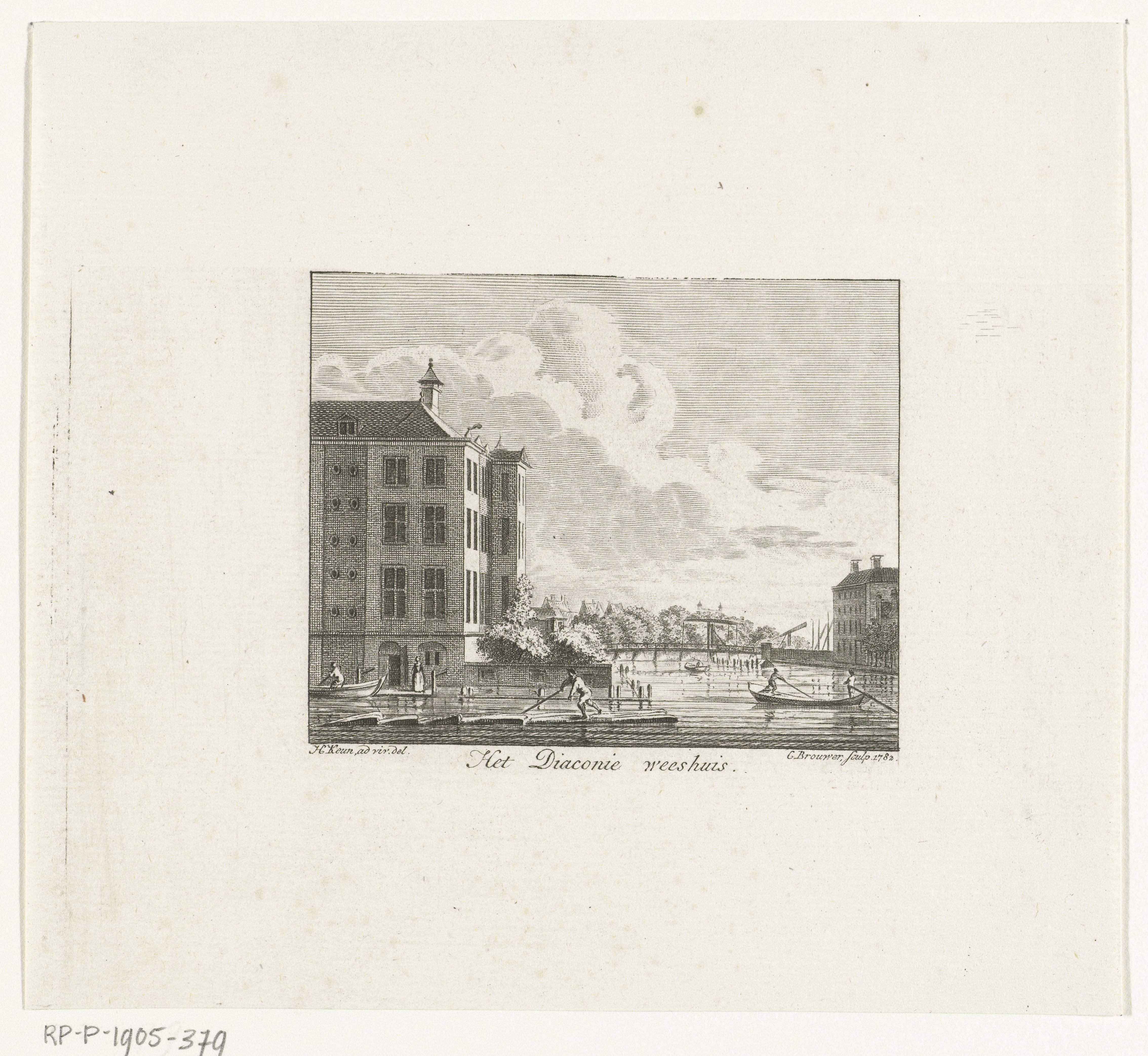 Gezicht op het Diaconieweeshuis te Amsterdam
