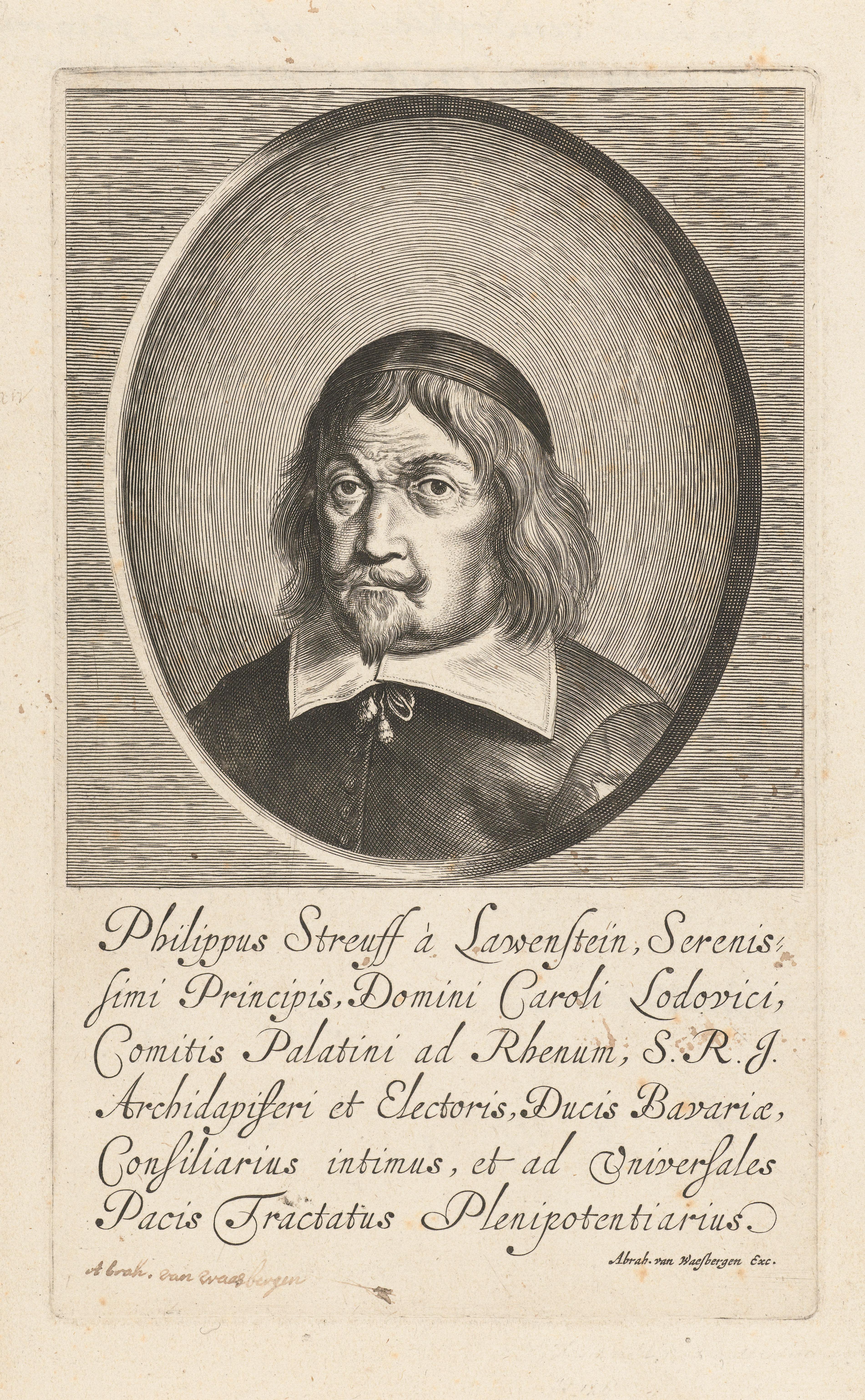 Portret van Philipp Streiff von Lauenstein