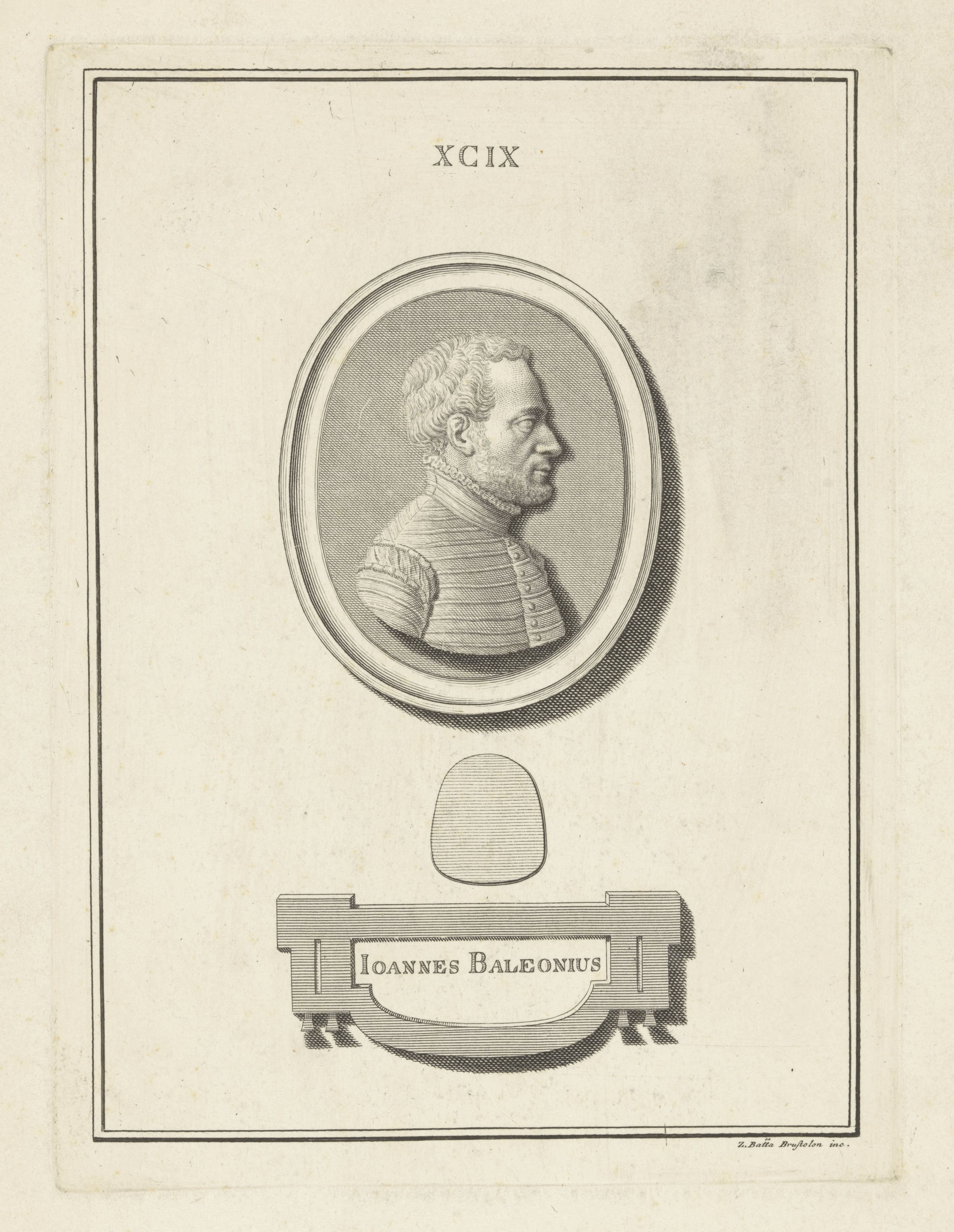 Portret van Giovanni Baleonius