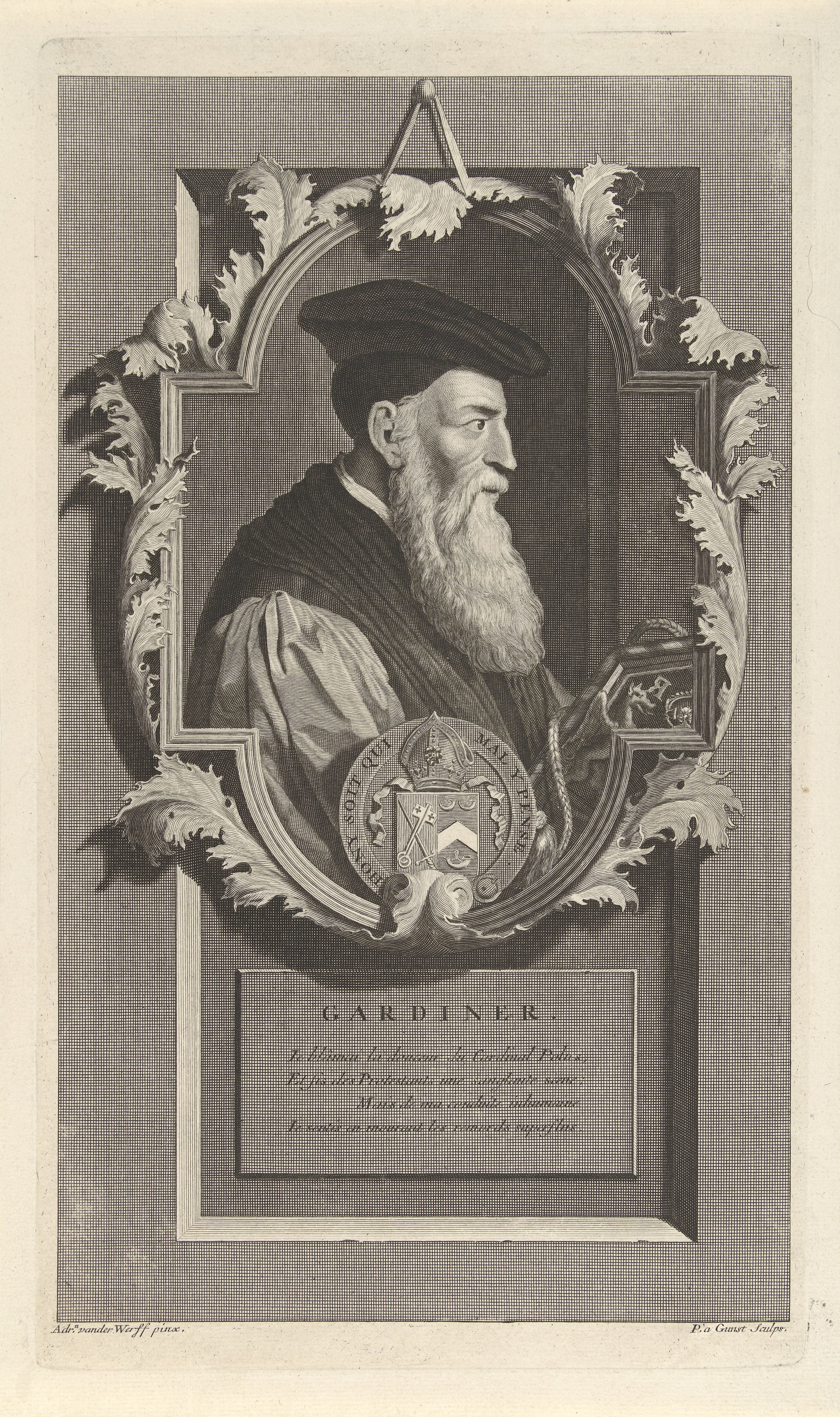 Portret van bisschop Stephen Gardiner