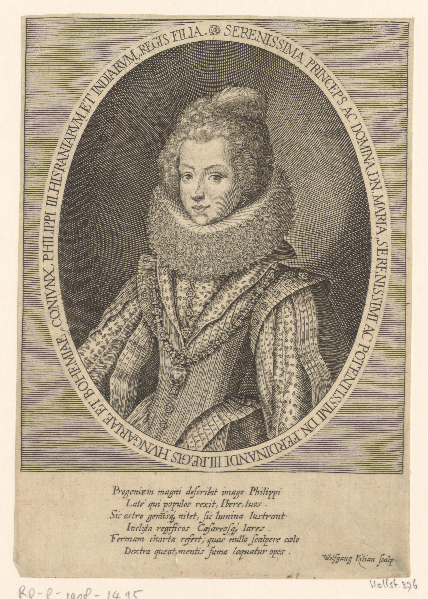 Portret van Duits keizerin Maria Anna