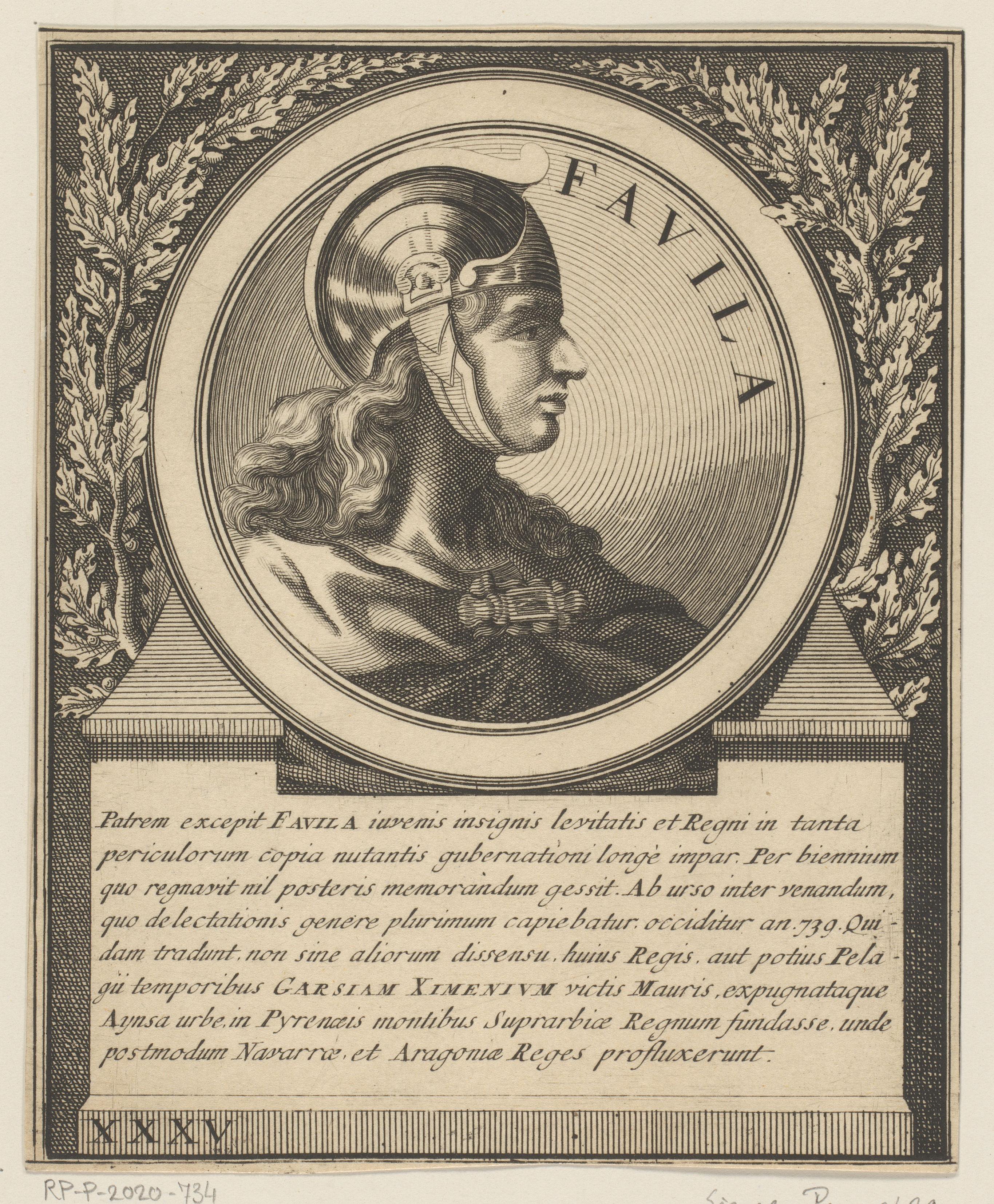 Portret van Favila, koning van Asturië