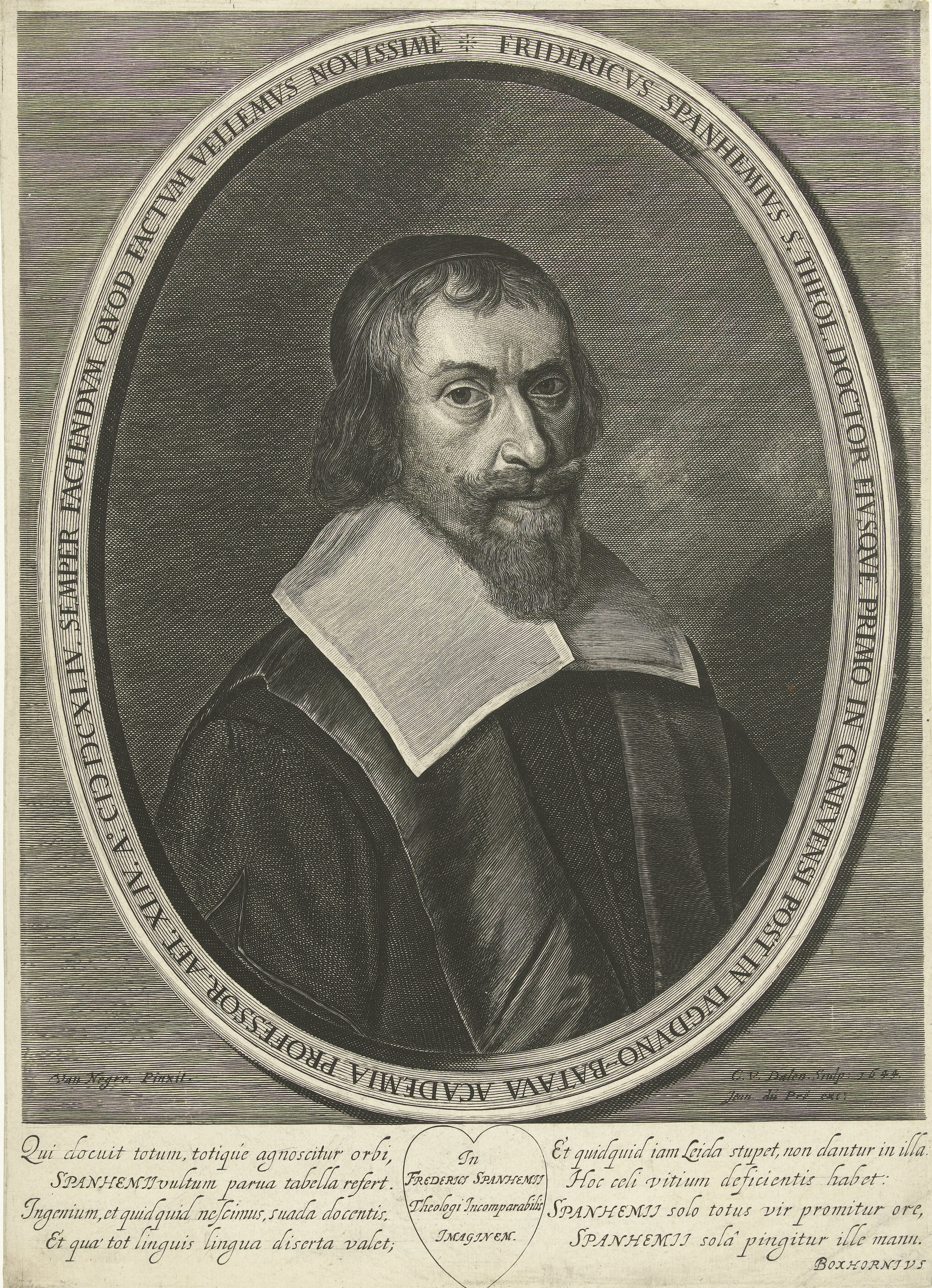 Portret van Frederick Spanheim op 44-jarige leeftijd