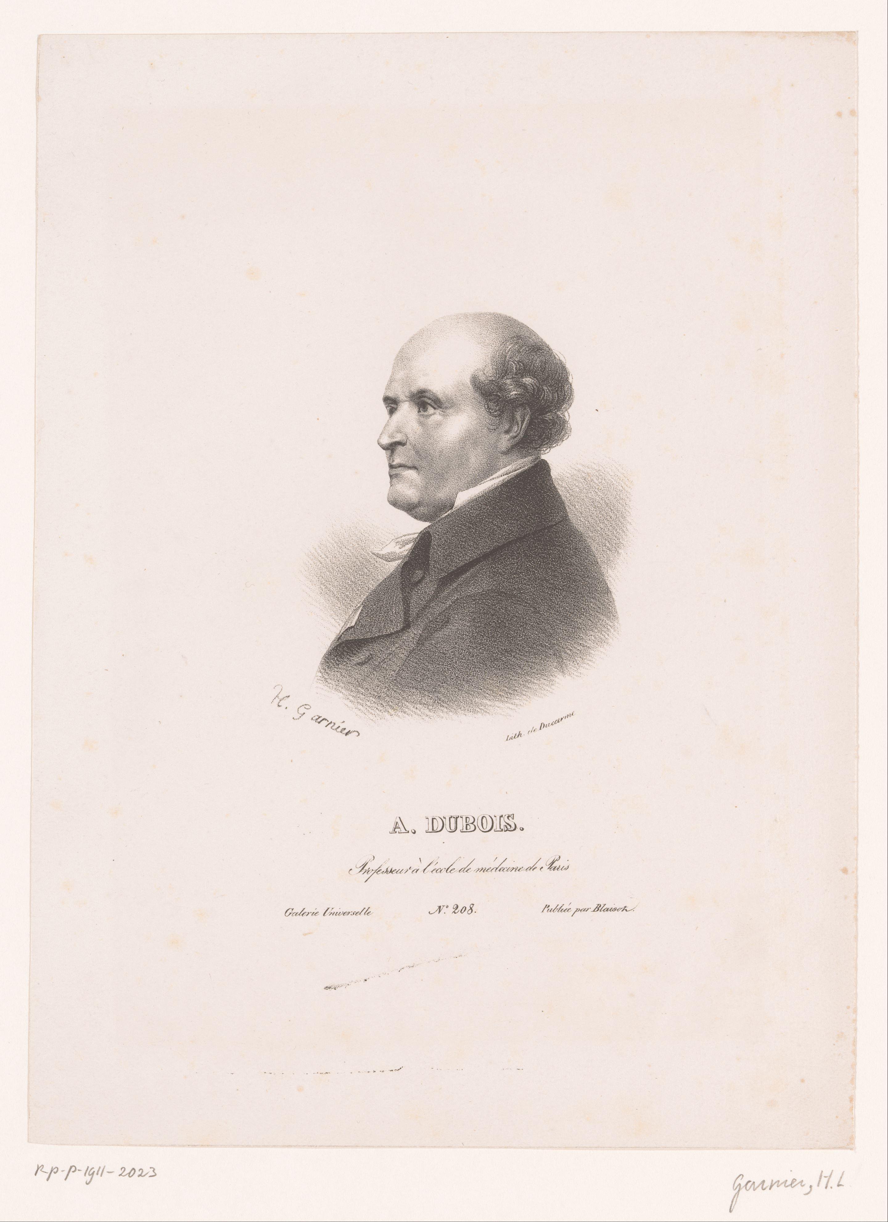 Portret van Antoine Dubois