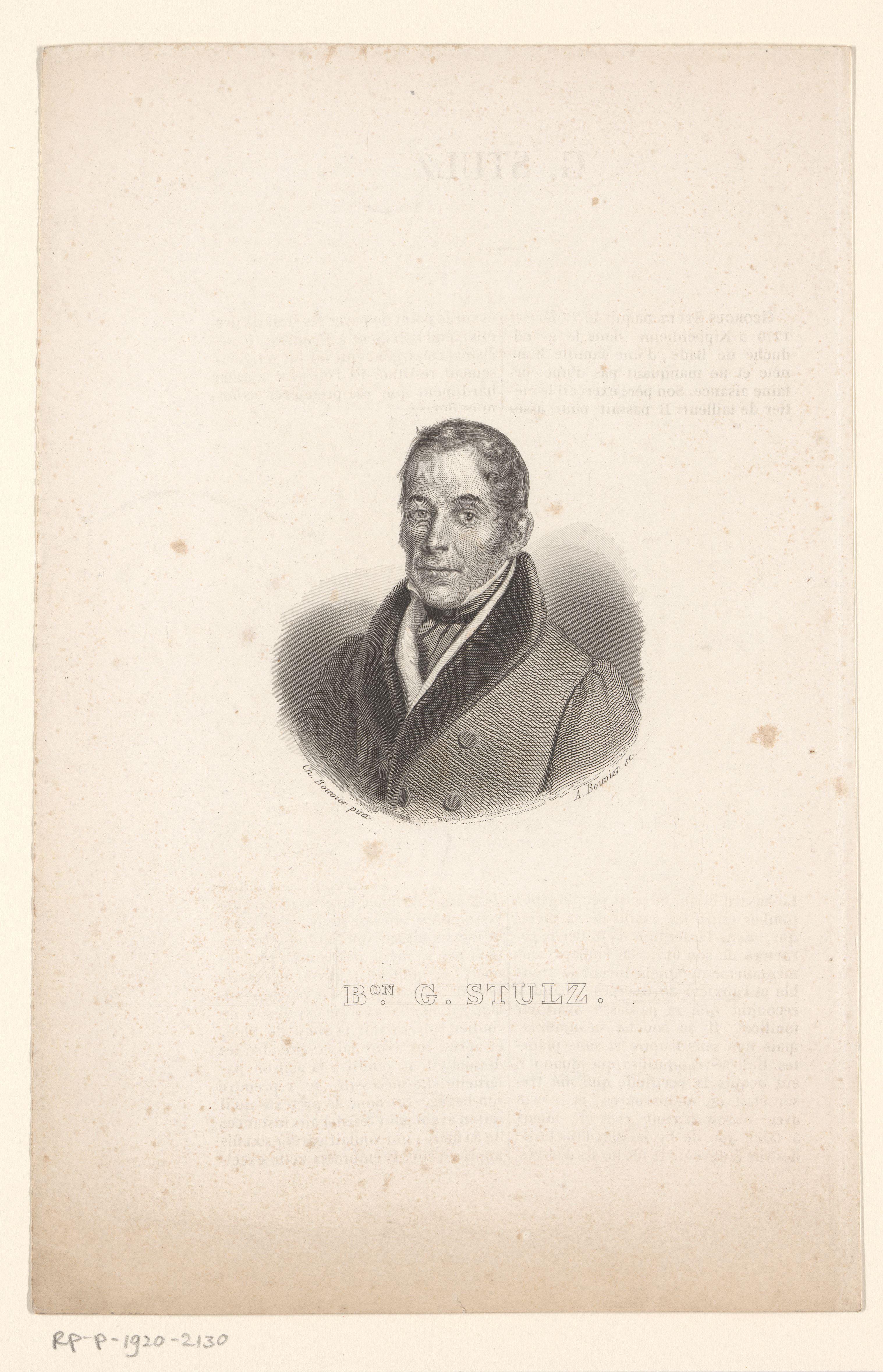 Portret van Johann Georg Stulz