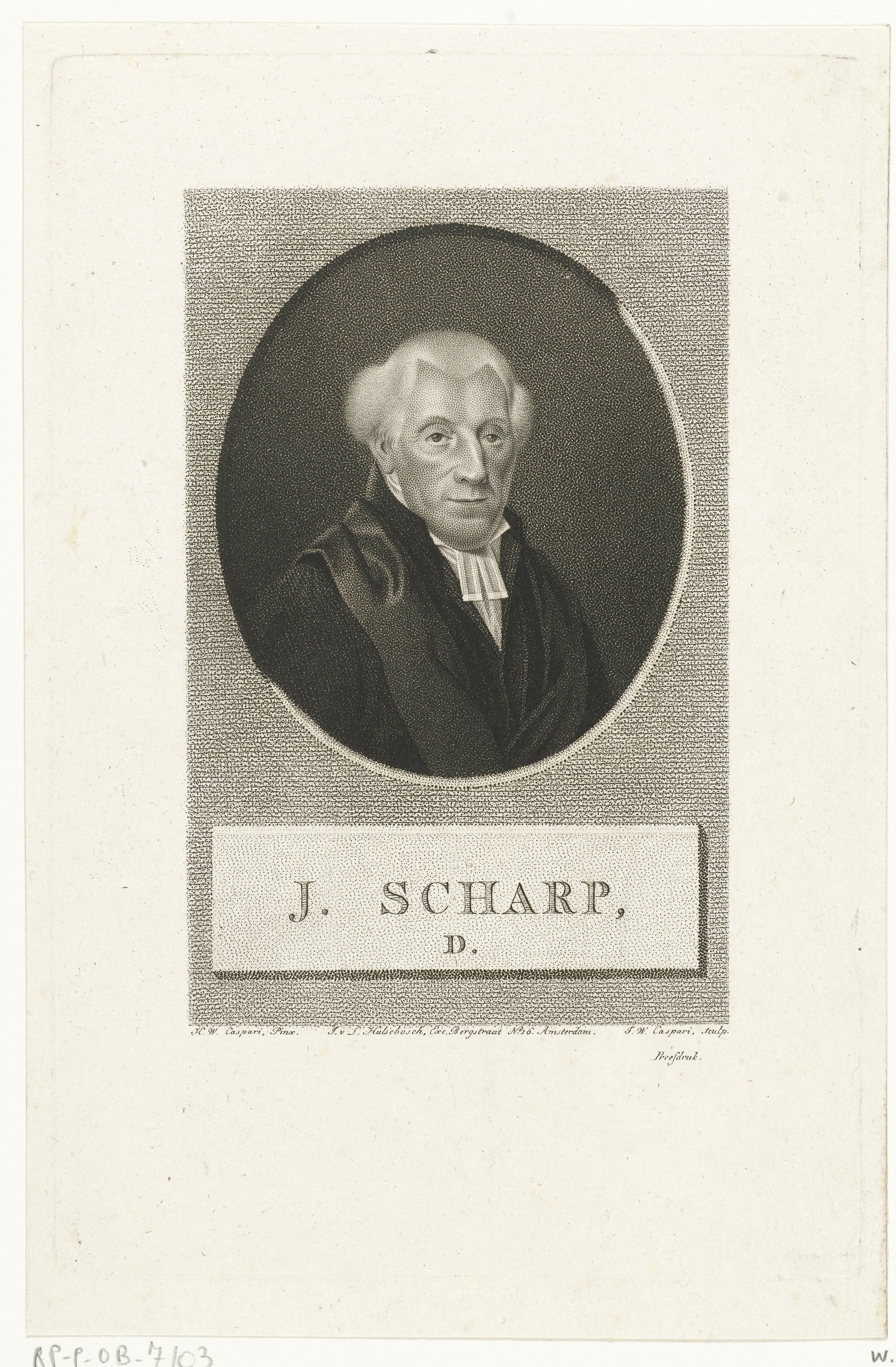 Portret van Jan Scharp