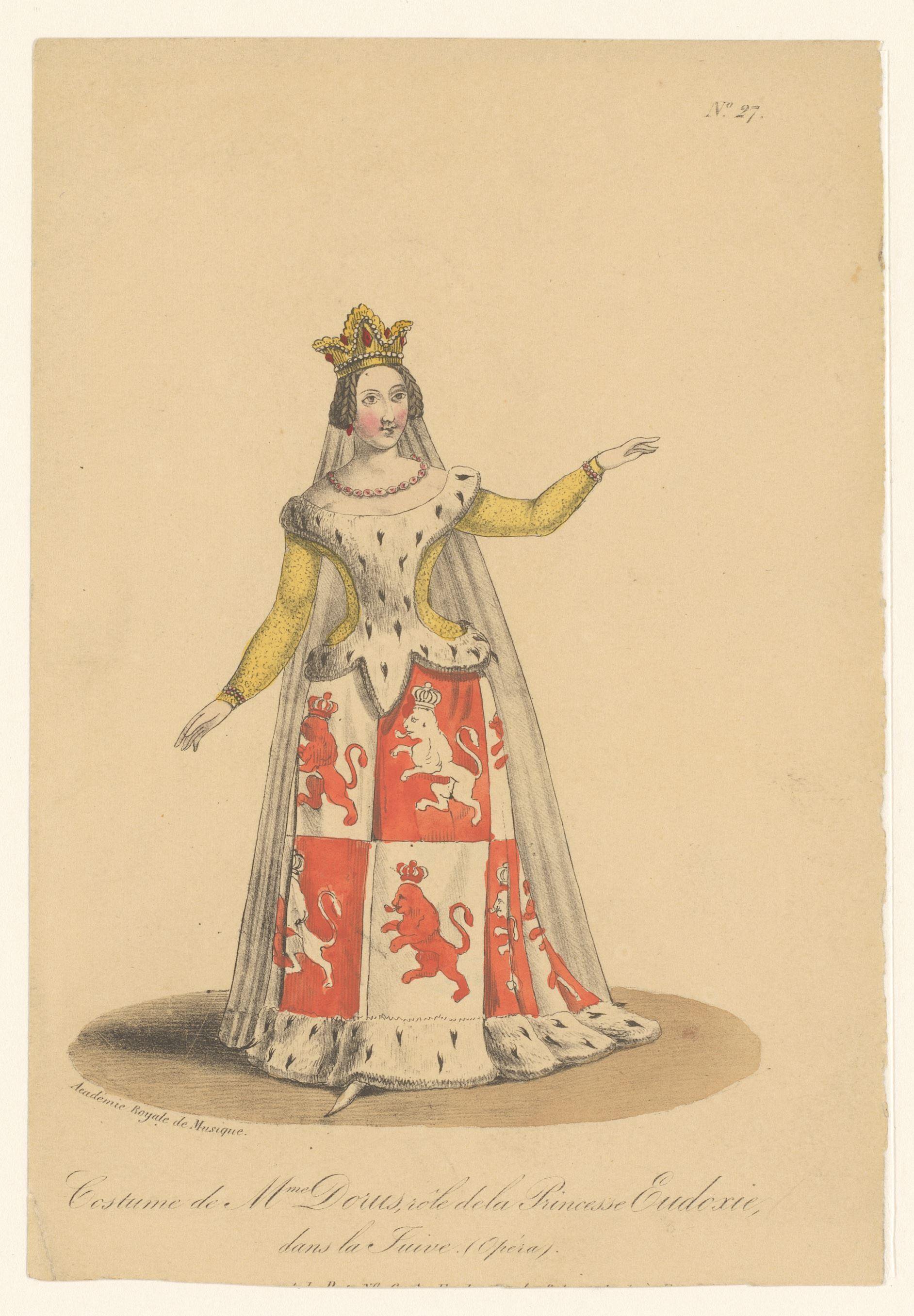 Julie Dorus-Gras in de rol van prinses Eudoxie in de opera La Juive